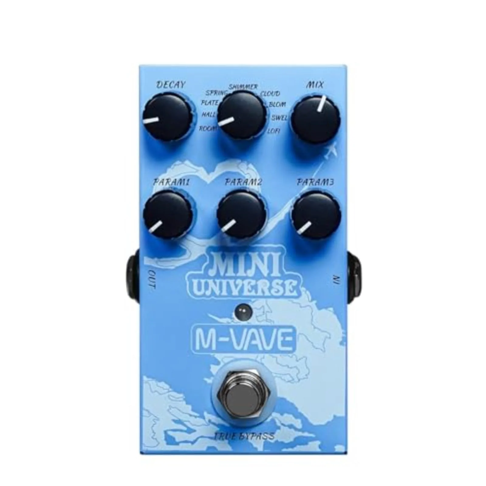 Mini Universe Digital Reverb Pedal 9 Reverb Digital Effects Room/Shimmer/Lofi/Spring Reveb Effect Pedals Guitar Pedal True Bypass