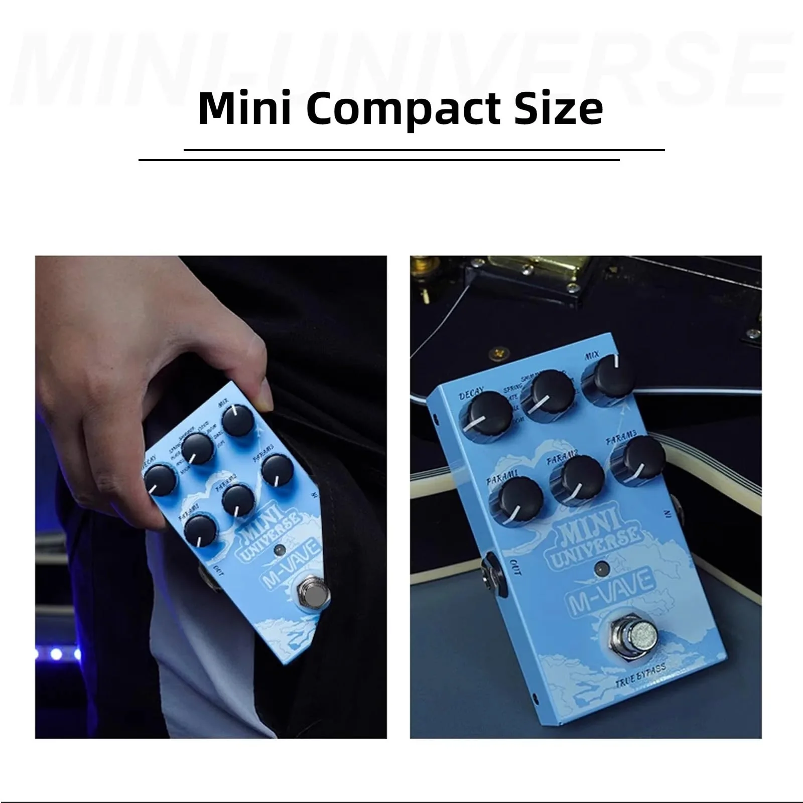 Mini Universe Digital Reverb Pedal 9 Reverb Digital Effects Room/Shimmer/Lofi/Spring Reveb Effect Pedals Guitar Pedal True Bypass - Image 6