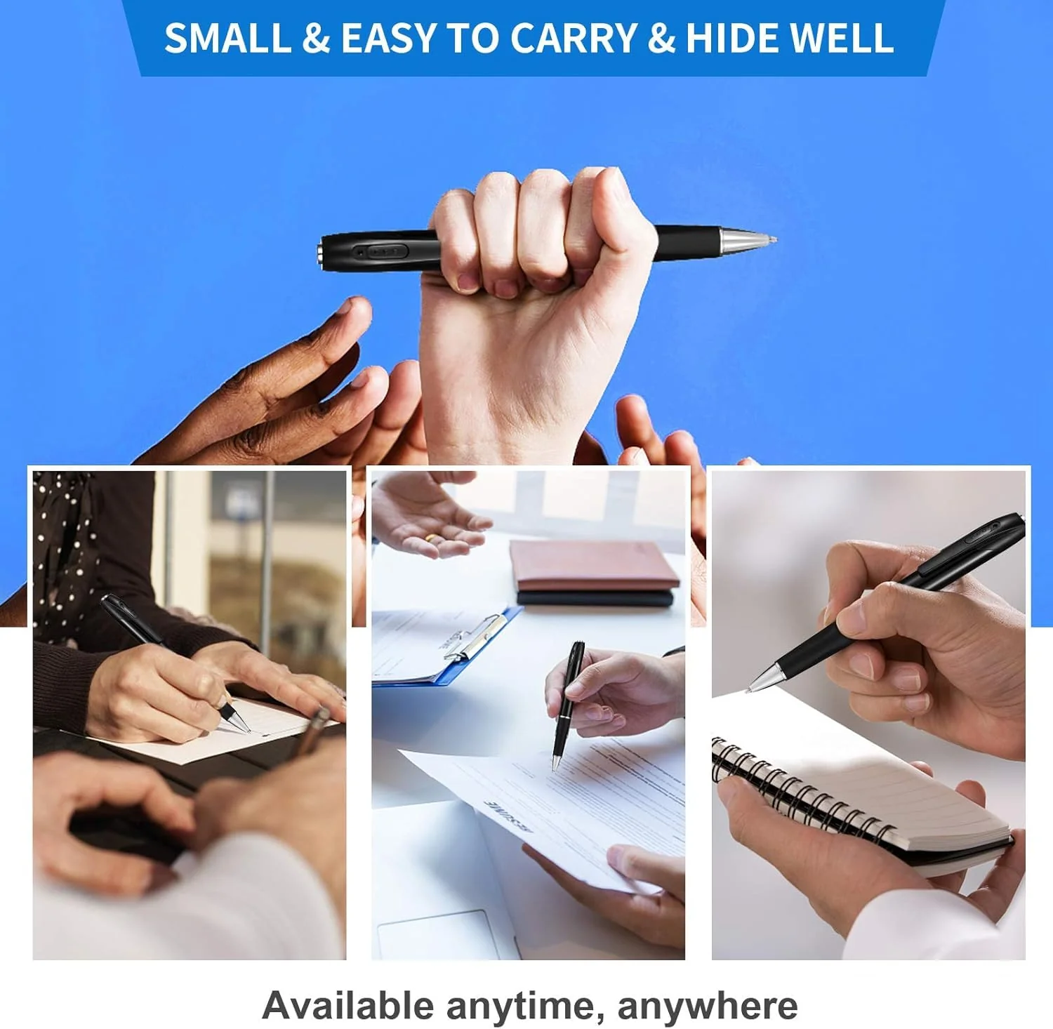 Mini Video Camera,32GB Hidden Camera Spy Camera，1080P Portable Mini Nanny Video Surveillance Camera Suitable for Home, Office, and Meeting Recording【Supports 256GB SD Card】 - Image 2