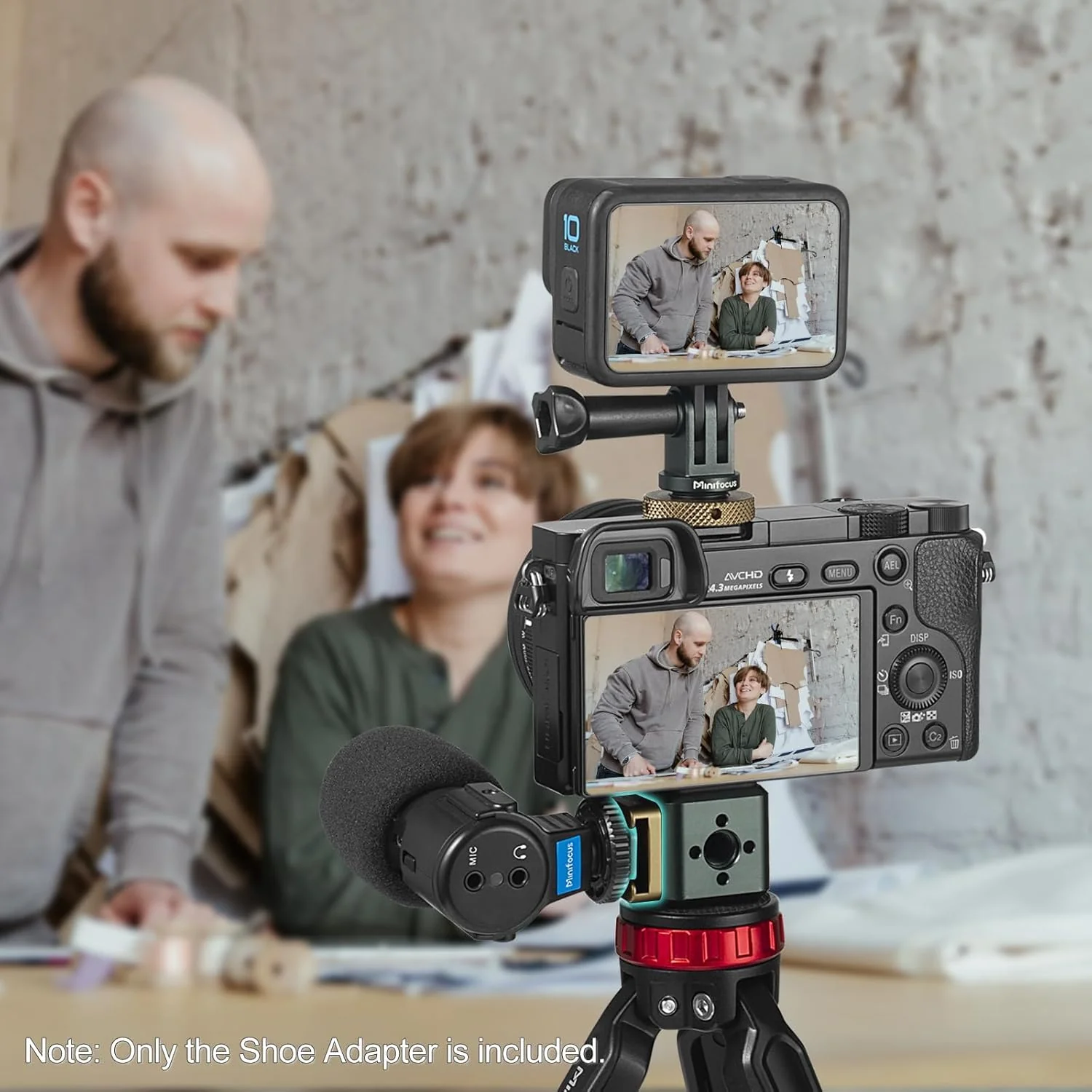 MINIFOCUS Cold Shoe Mount(4 Pcs), 1/4"-20 Screw with Locating Pins Compatible for ARRI Standard Mounting Points, with 3/8"-16 Adapter for Camera Cage Flash LED Monitor Microphone Sienna 4 PCS - Image 8