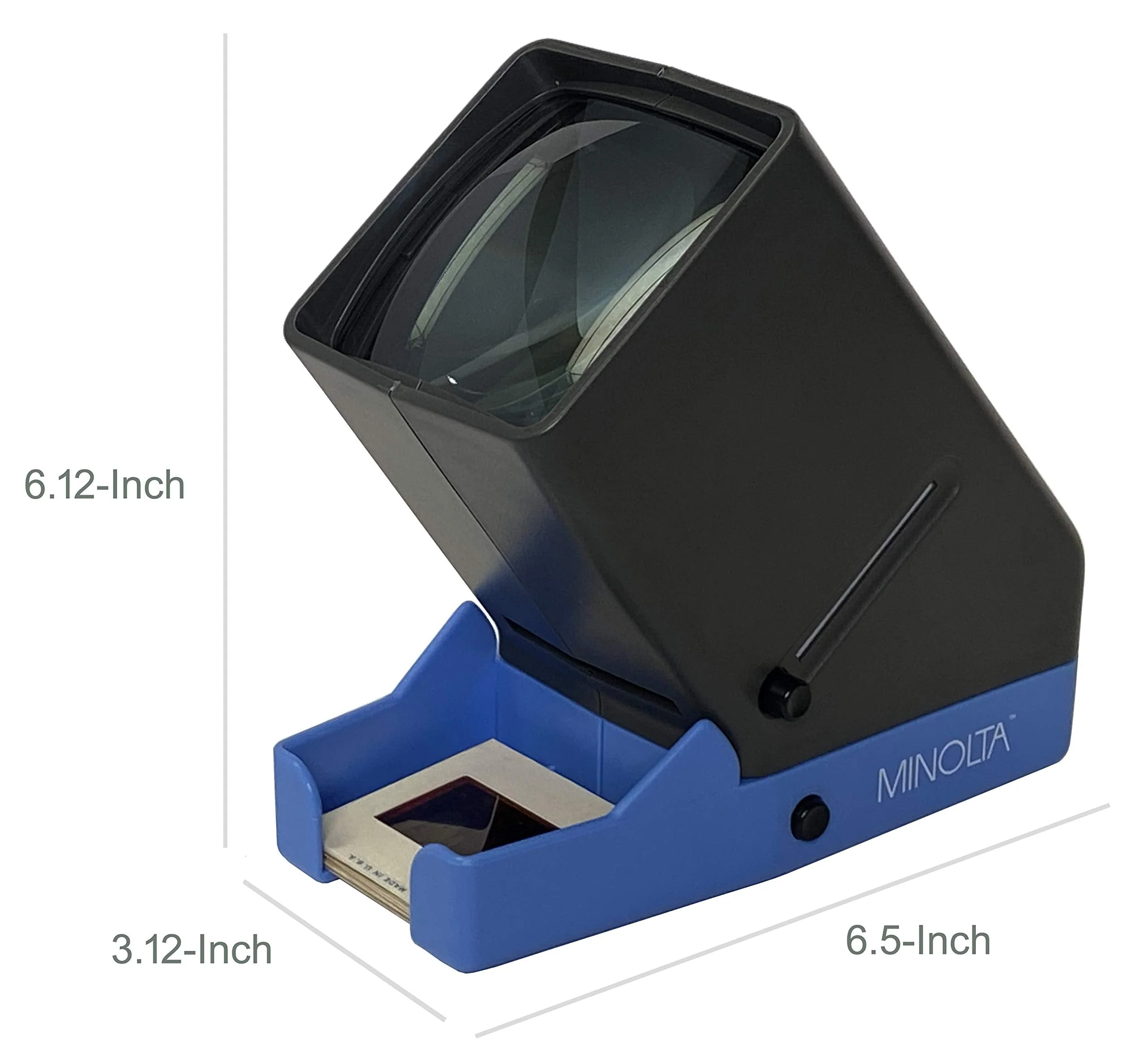 MINOLTA 35mm Desk Top Portable LED Slide and Negative Viewer Luminated 3X Magnify – for 2"x2" Slides & Positive Negatives - Worldwide AC Adapter & Plugs, Battery Operation & Cloth - Image 8