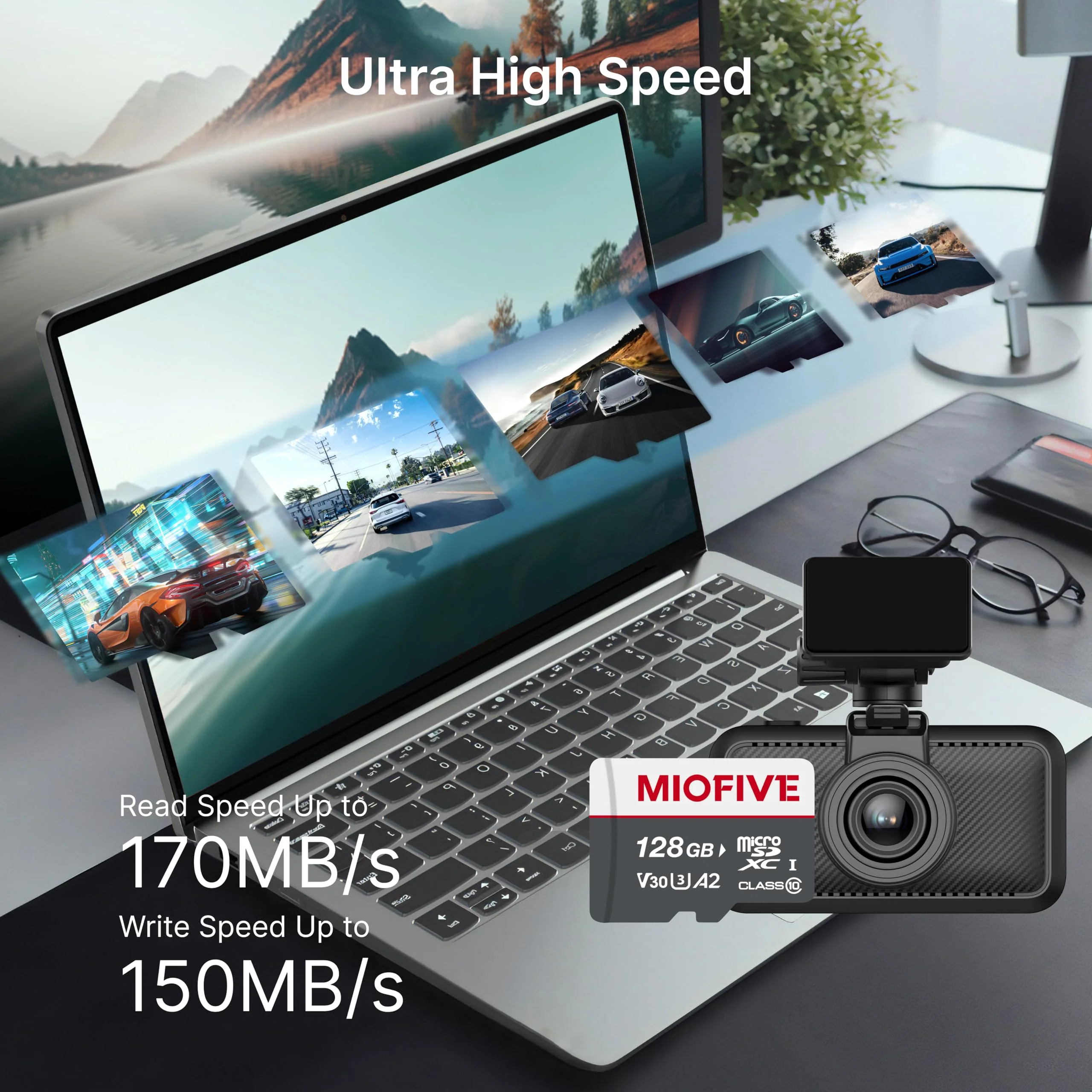 Miofive Memory Card - Ultimate Micro SD Card with USB 3.0 Type-C Card Reader 170MB/s, C10, U3, A2, V30, 4K for Dash Cams, Android Smartphones, Tablets, and Gaming Devices (128GB) - Image 2