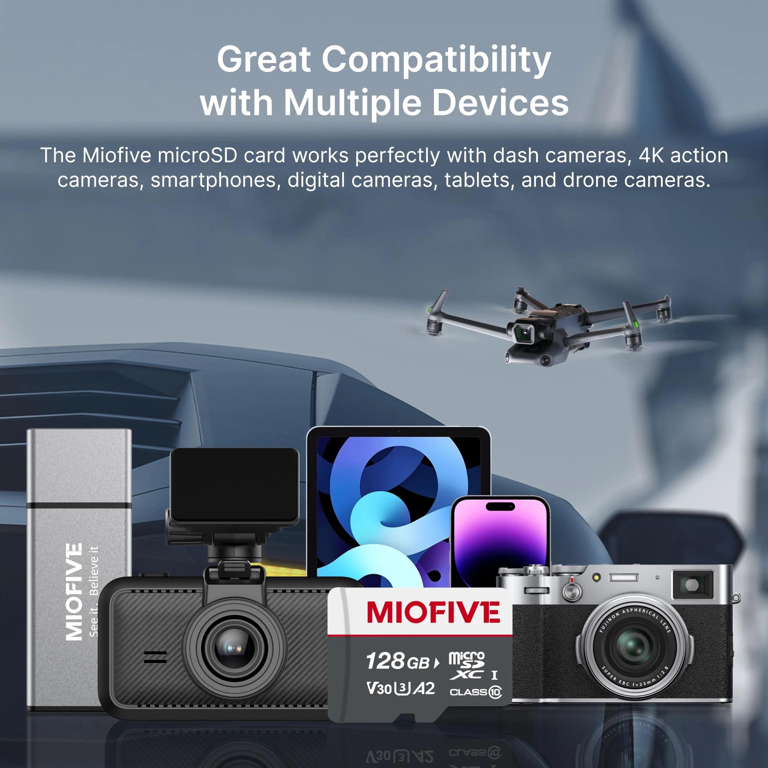 Miofive Memory Card - Ultimate Micro SD Card with USB 3.0 Type-C Card Reader 170MB/s, C10, U3, A2, V30, 4K for Dash Cams, Android Smartphones, Tablets, and Gaming Devices (128GB) - Image 5