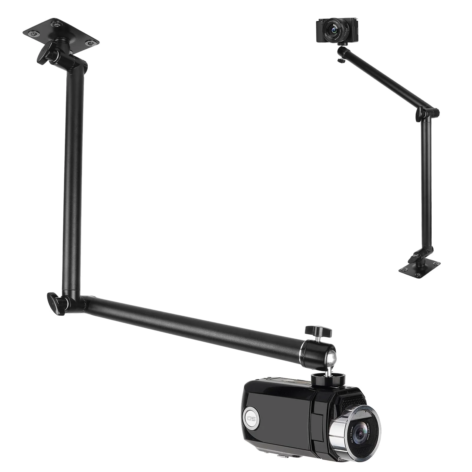 Mippko Articulating Camera Wall Mount with 1/4"-20 Threaded Compatible with DSLR/Security/Webcam/Action/LED Light/CCTV POV Camcorder Cameras,Adjustable Aluminium Alloy Arm Metal Base - Image 4