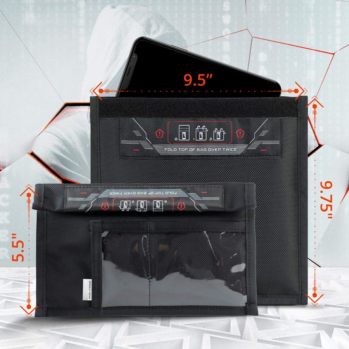 Mission Darkness Non-Window Faraday Bag for Phones // Device Shielding for Law Enforcement, Military, Executive Privacy, Travel & Data Security, Anti-Hacking & Anti-Tracking Assurance - Image 3