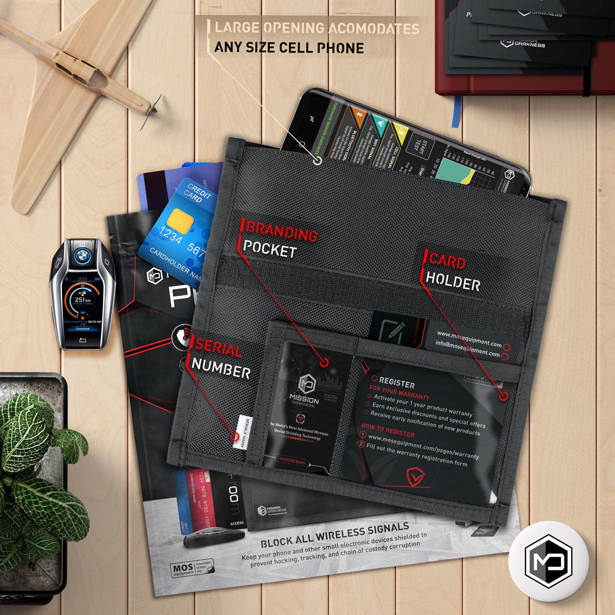 Mission Darkness Non-Window Faraday Bag for Phones // Device Shielding for Law Enforcement, Military, Executive Privacy, Travel & Data Security, Anti-Hacking & Anti-Tracking Assurance - Image 4