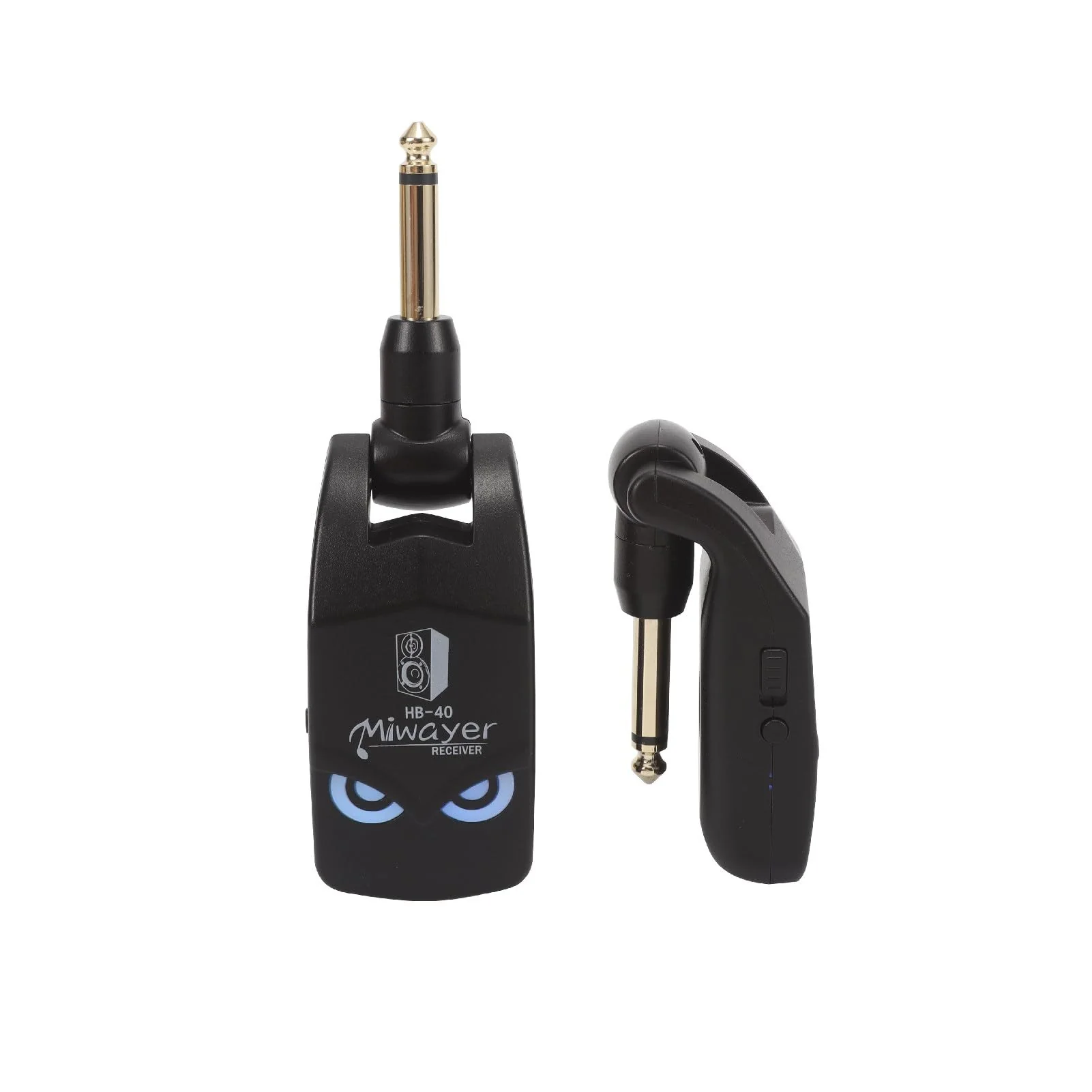 Miwayer 2.4GHz Wireless Guitar System Rechargeable Lithium Battery Audio Wireless Guitar Transmitter Receiver For Electric Guitar Bass Violin Keyboard Instruments (HB-40 Black) HB-40 Black - Image 5