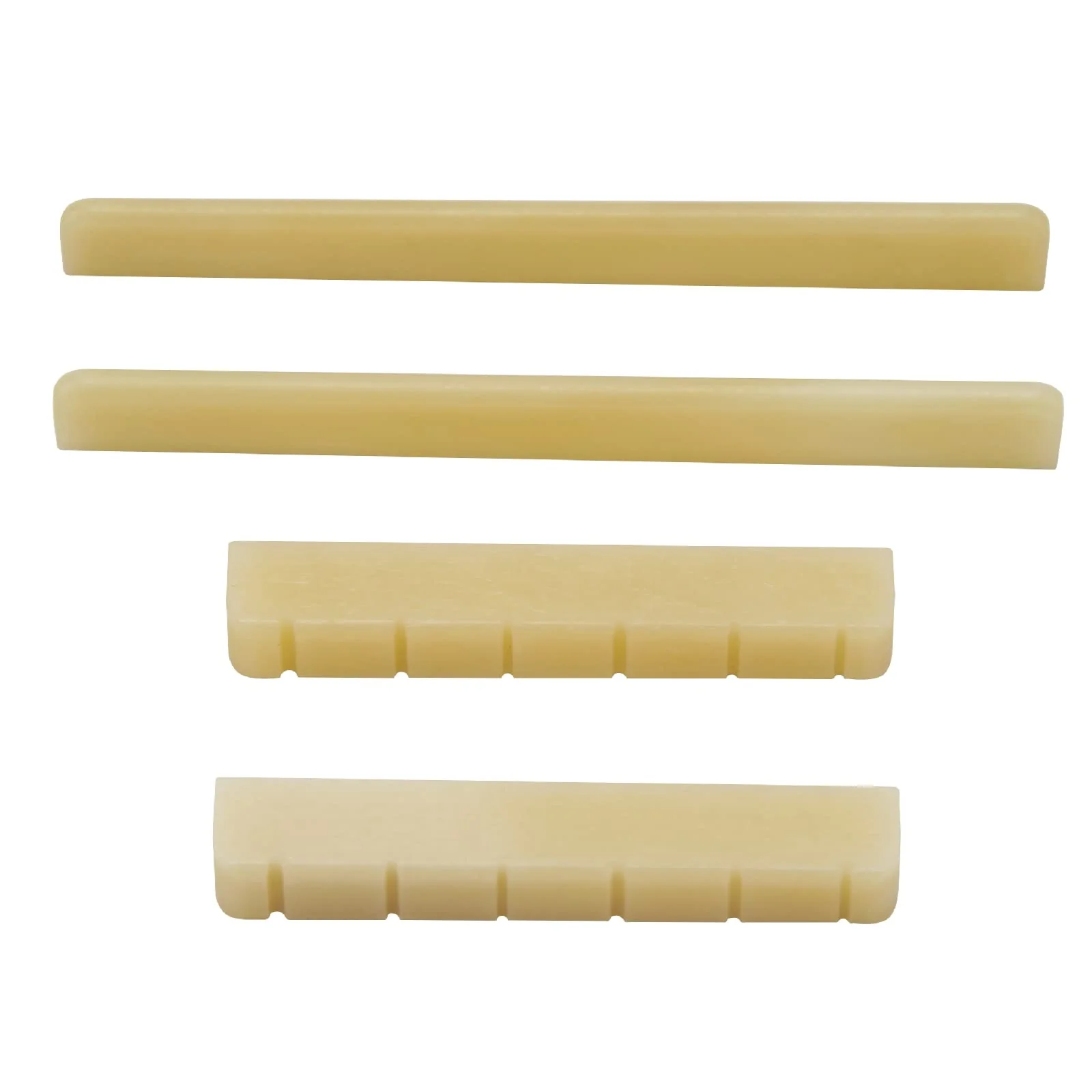 Miwayer Classical Guitar Bridge Unbleached Bone 6 Strings Saddle and Nut Made of Real Natural Bone (Classical Bridges 2 pair) Classical Bridges 2 pair - Image 2