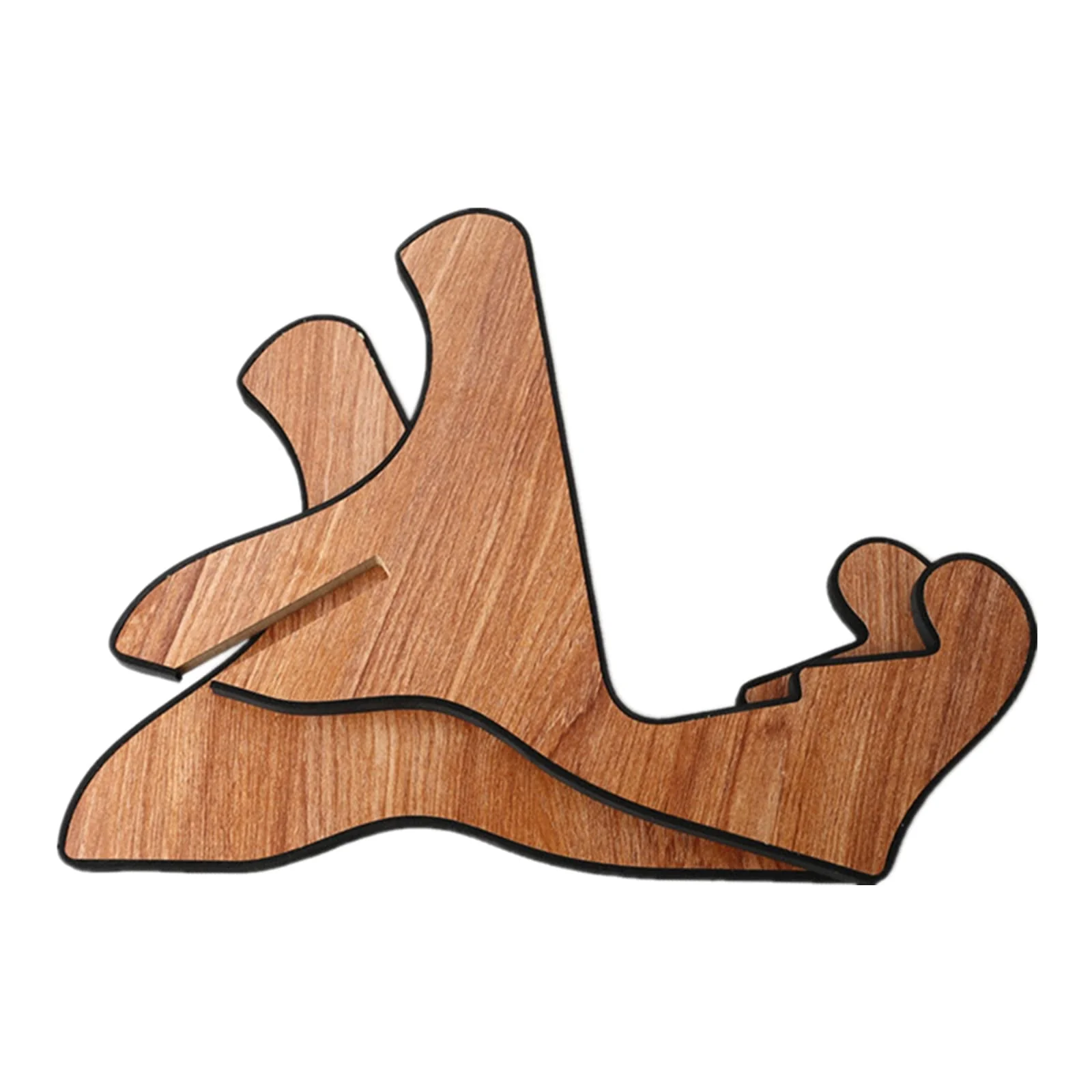 Miwayer Guitar Stand Wood Thickened Universal, with 0.12 Inch Soft Leather Ddge, Safe Non-Slip Portable Stringed Wooden Guitar Rack, Used for Acoustic, Classical, Electric Guitar, Bass Brown - Image 2