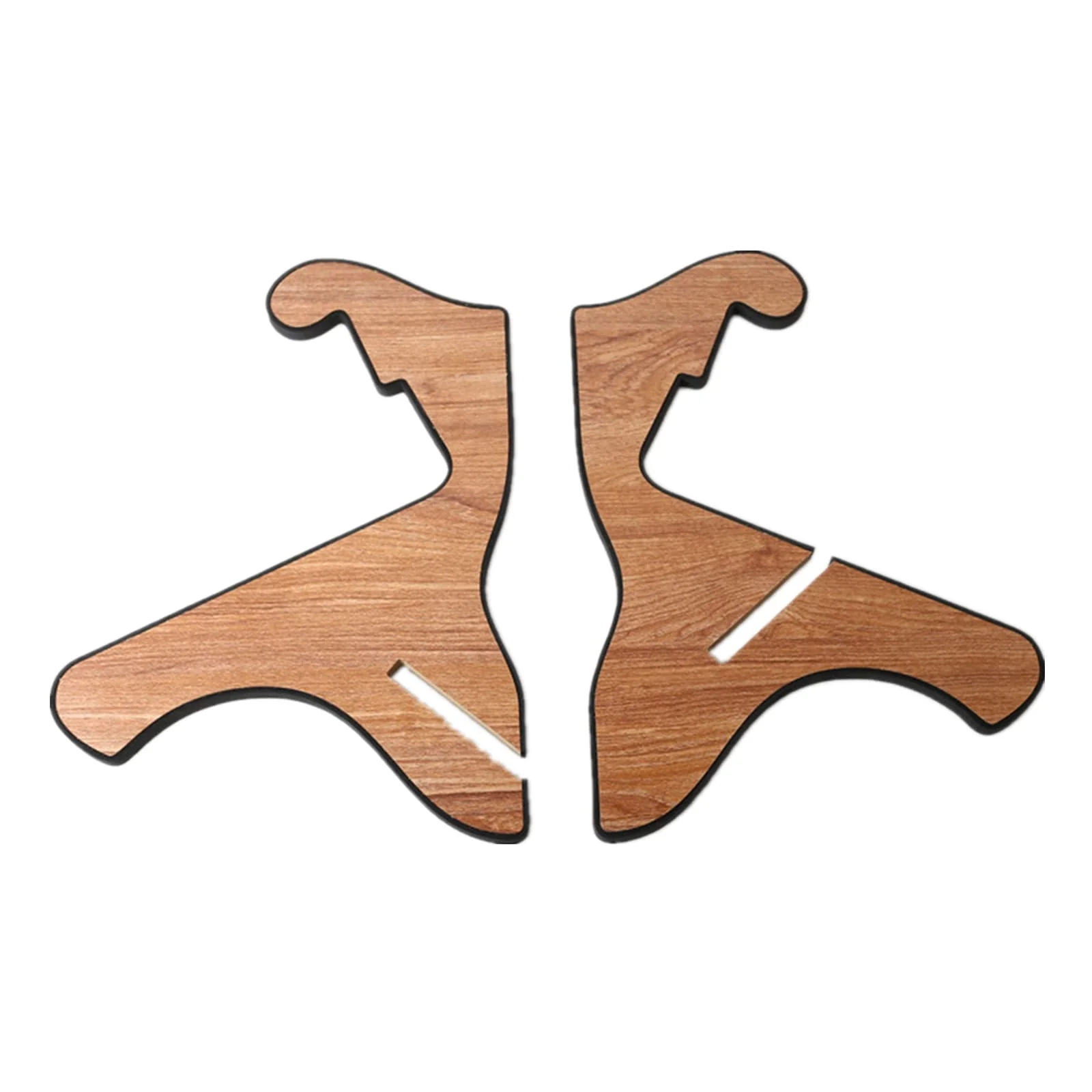 Miwayer Guitar Stand Wood Thickened Universal, with 0.12 Inch Soft Leather Ddge, Safe Non-Slip Portable Stringed Wooden Guitar Rack, Used for Acoustic, Classical, Electric Guitar, Bass Brown - Image 3