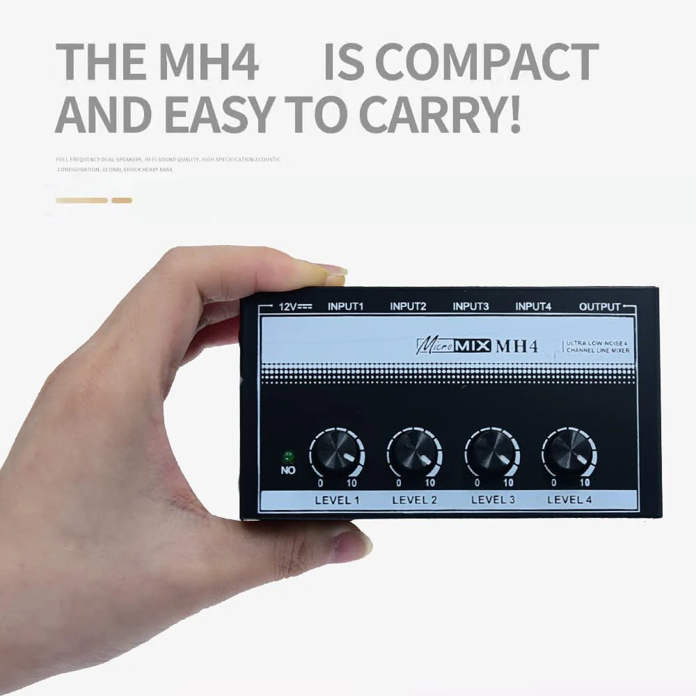 mix electronic organ accompaniment 6.35 ts 6.5 mm jack bass mono Microphone 1/4 inch Guitar mic Professional Sound Mixer Low-Noise Audio Amplifier for Keyboards Musical Instruments - Image 2