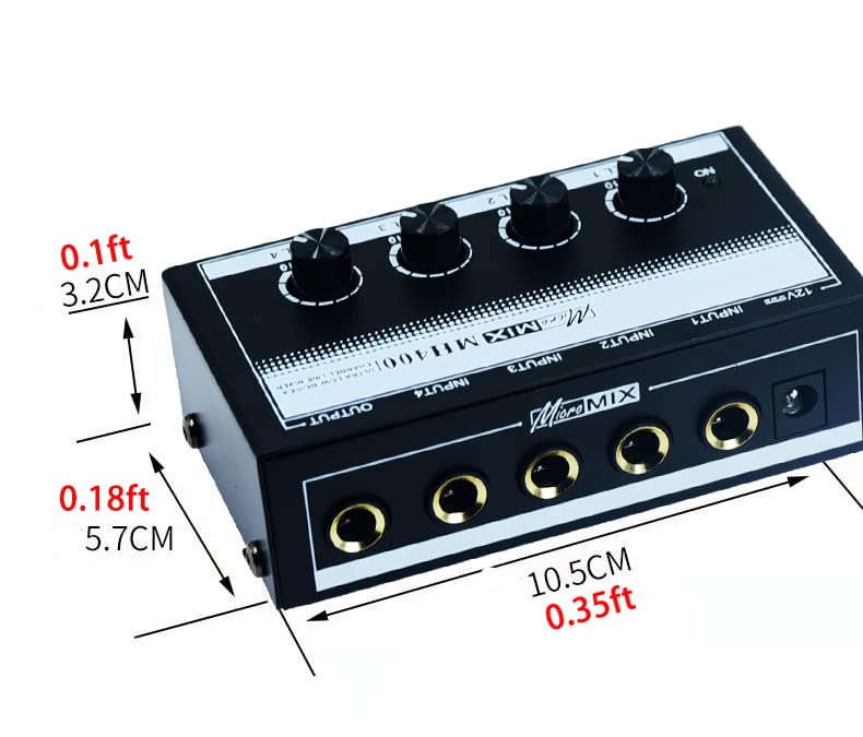 mix electronic organ accompaniment 6.35 ts 6.5 mm jack bass mono Microphone 1/4 inch Guitar mic Professional Sound Mixer Low-Noise Audio Amplifier for Keyboards Musical Instruments - Image 4