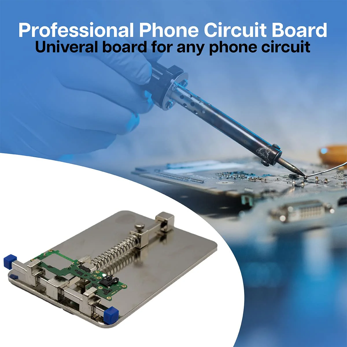 MMOBIEL Universal PCB PCB Holder - Jig Bracket Clamp Repair Tool - Soldering Set - Stainless Steel - Motherboard PCB Board Holder - 13.5 x 9 cm - Image 5