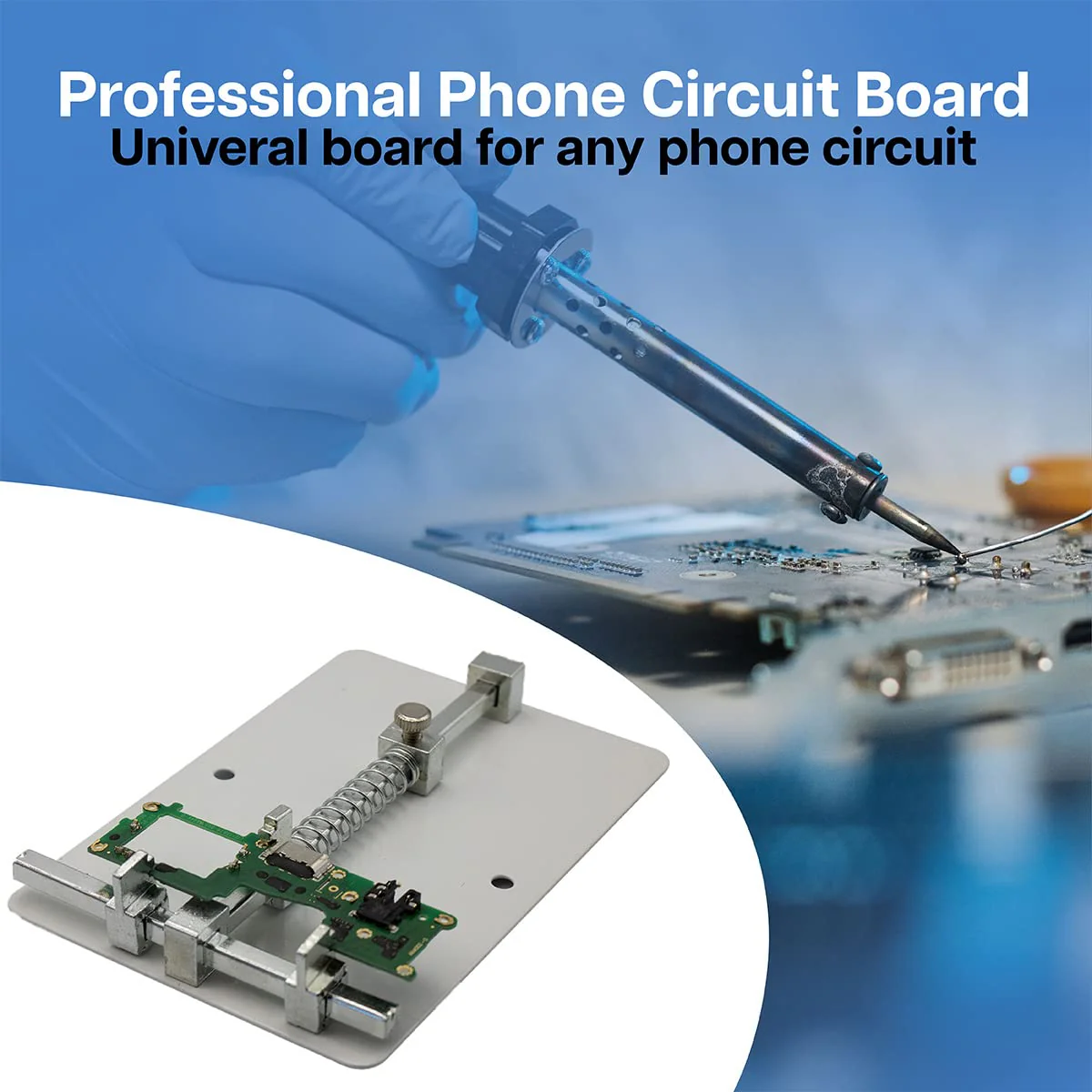 MMOBIEL Universal PCB PCB Holder - Jig Holder Clamp Repair Tool - Soldering Set - Stainless Steel - Motherboard PCB Board Holder - 12 x 8 cm - Image 5