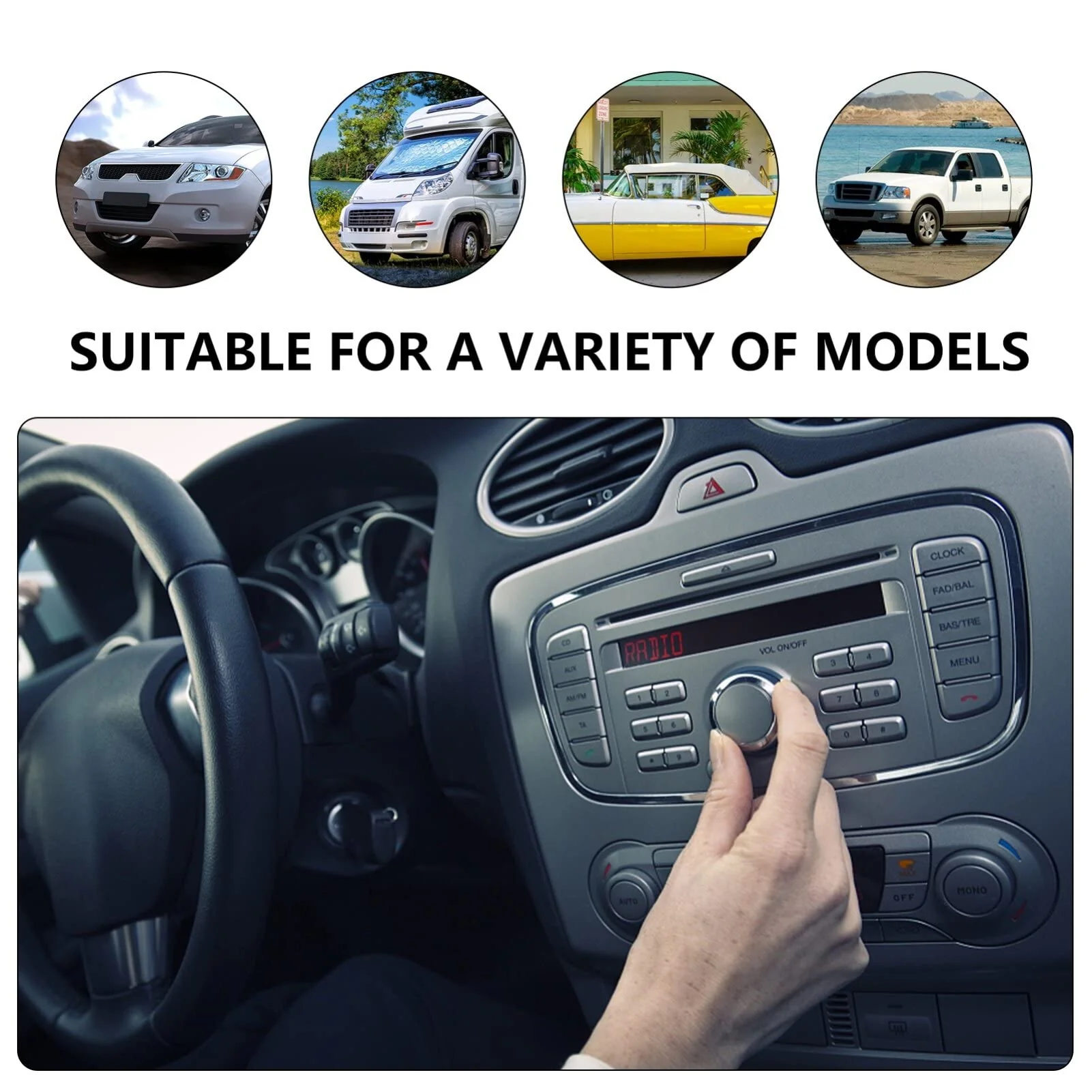 Mobestech 2 Pairs Car Speaker Spacer Adapter Sturdy Speaker Mount Bracket Ring Useful Speaker Adapter Auto Speaker Ring for Car (6.5 Inch) 17.5X17.5cm - Image 8