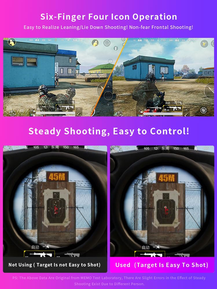 Mobile Game Controller Fast Cooling Phone Gamepad 4 Trigger 6 Finger Operation Grip 4000 mAh Built-in battery Rechargeable for iPhone, Samsung, Oneplus, Pixel, compatible with PUBG CoD Warzone Mobile - Image 7