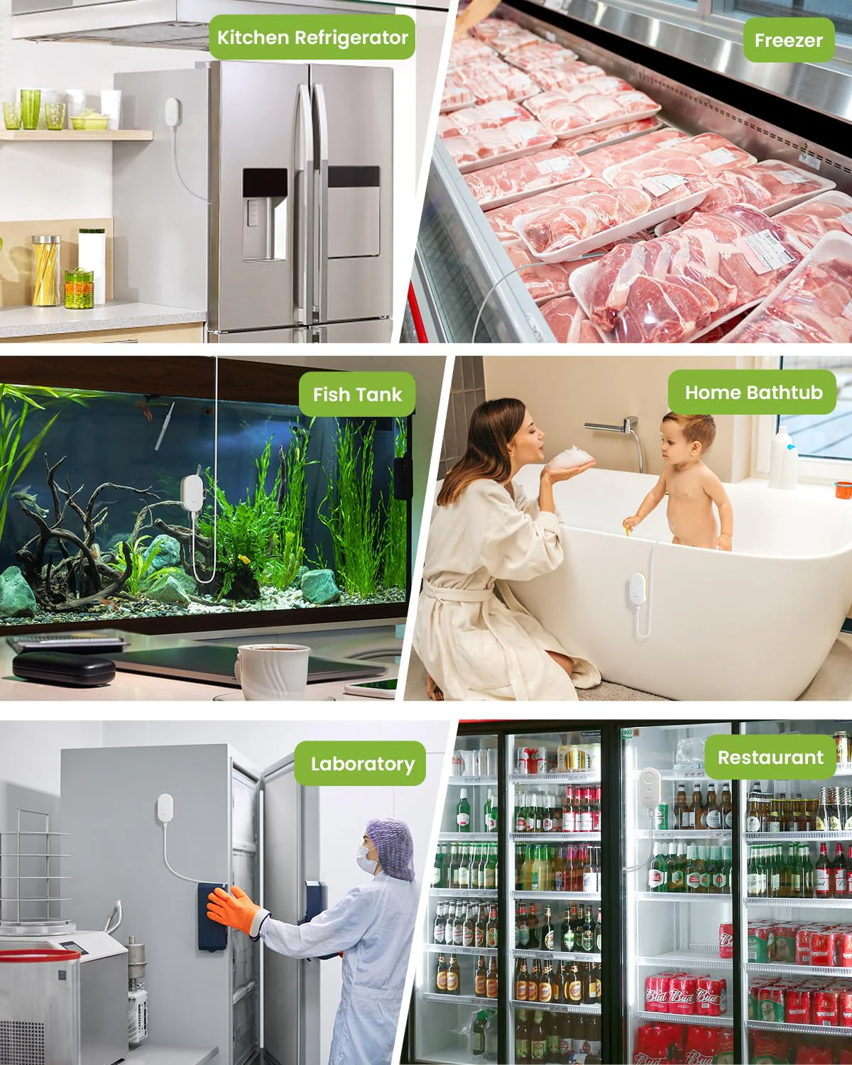 MOCREO WiFi Freezer Thermometer Alarm with Digital Monitor Hub, App and Email Alerts, 2-Year Data Export, No Subscription Fee, 2 Remote Temperature Sensors for Home Refrigerator, Fridge, Freezer 1 LCD Hub + 2 Sensors - Image 8