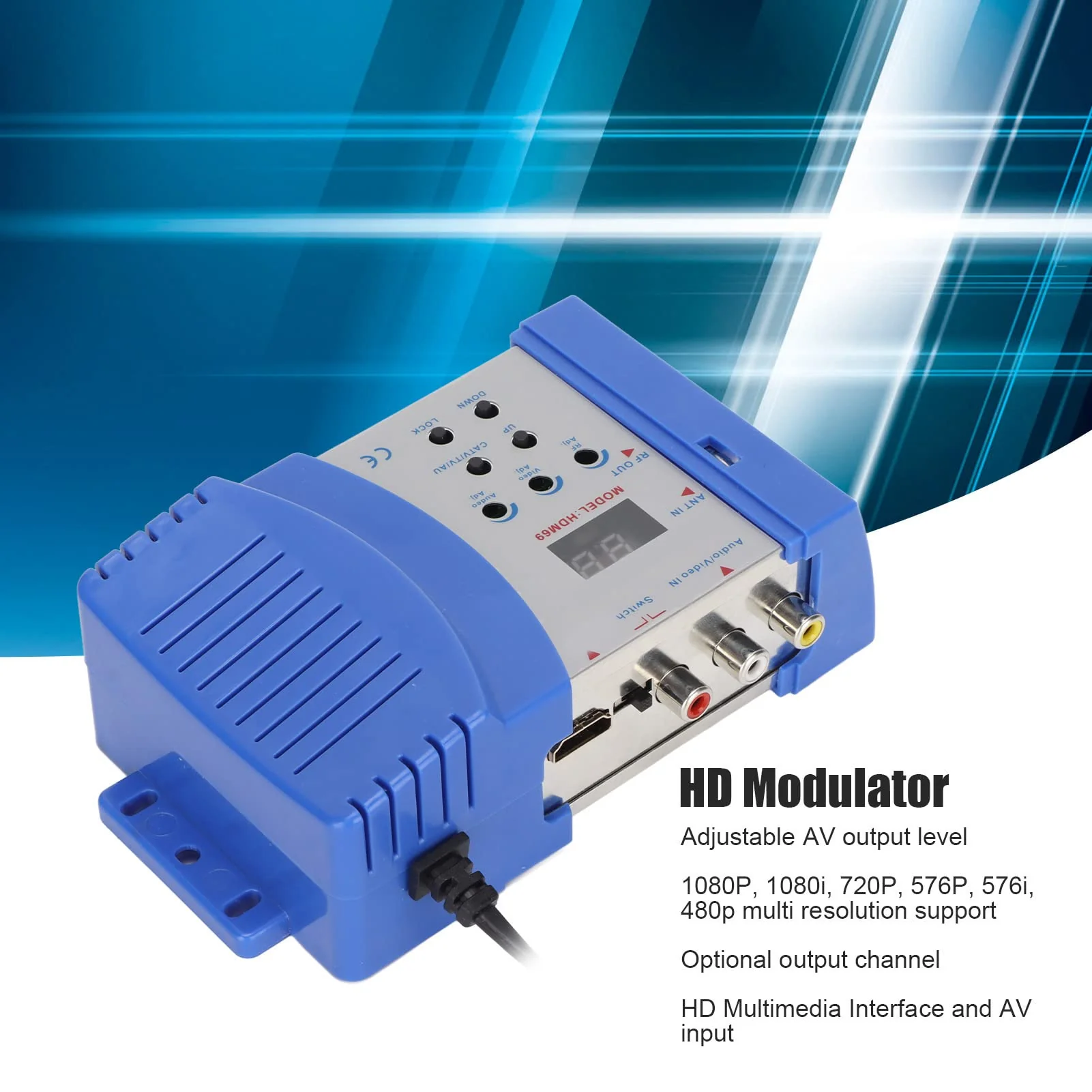 Modulator RF Converter, /AV to RF HD Modulator, VHF UHF Demodulator Adapter Support PAL/NTSC TV Format Output for Home TV, Plug and Play(1080P) - Image 2