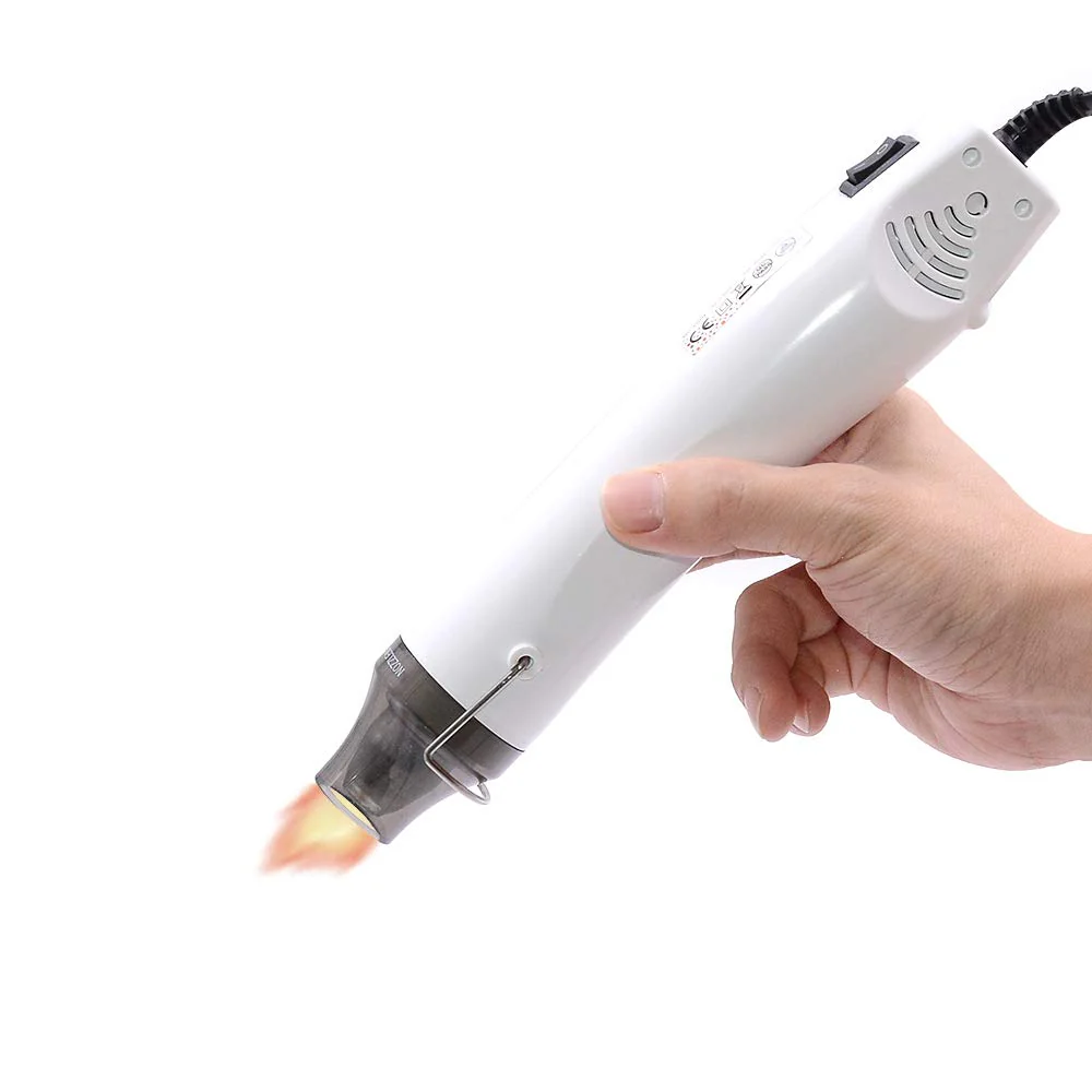 mofa Mini Heat Gun Electric 300 W Mini Shrink Heat Tool Embossing Heat Tool Mini Hot Air Gun DIY Tool (White) White - Image 5