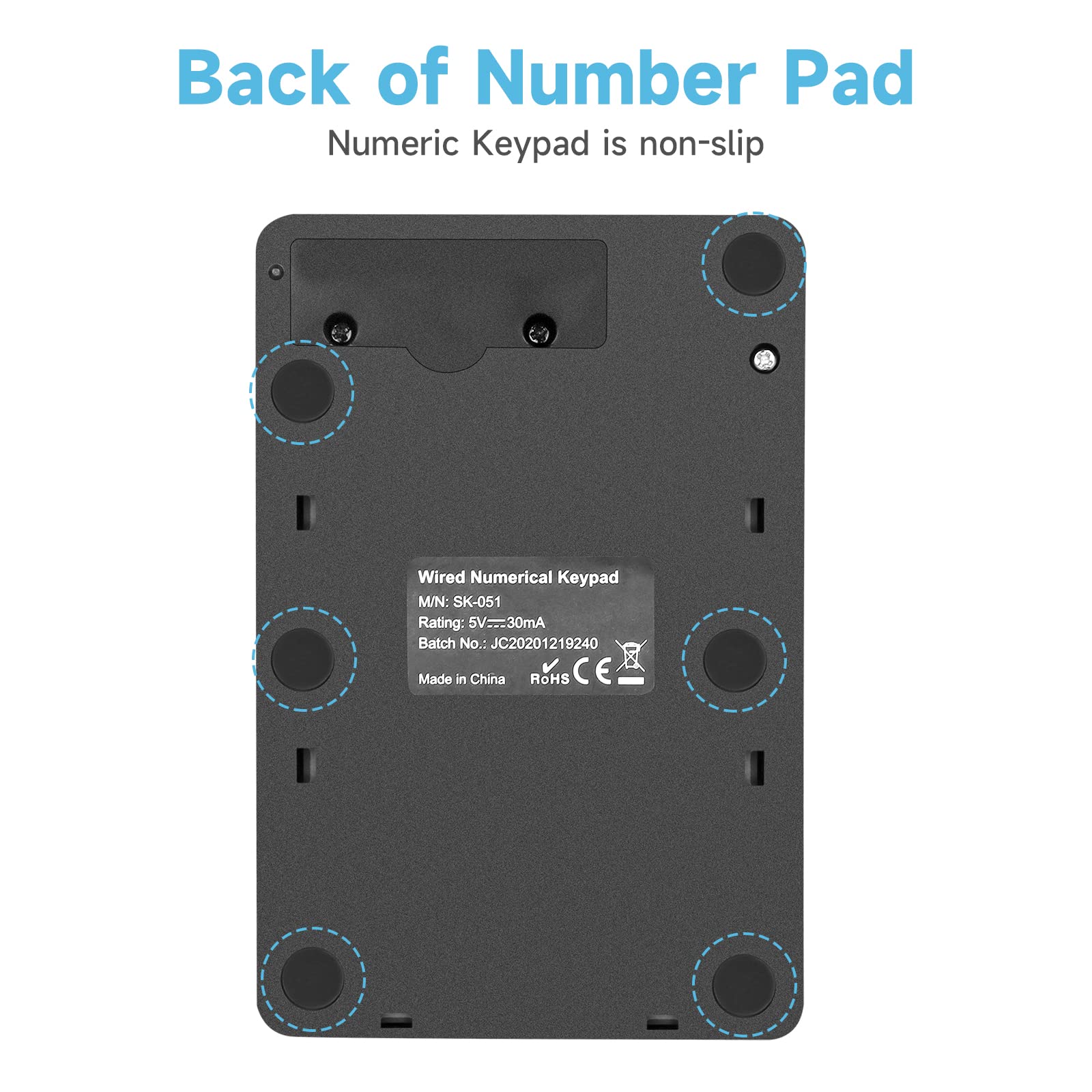 MOFII Wired Number Pad Numeric Keypad Silent 19 Keys USB Numpad, Portable Financial Accounting Keyboard 10 Key for Laptop/Computer/PC/Notebook/Surface Pro - Black Wired Black kaypad - Image 7