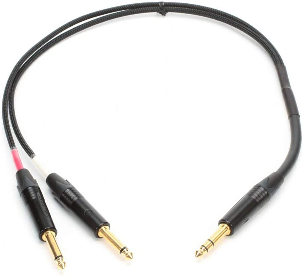 Mogami GOLD INSERT TS-06 Insert Cable, 1/4" Straight TRS Male Plug to Dual 1/4" Straight TS Male Plug Send/Receive Connectors, Gold Contacts, 6 Foot - Image 3