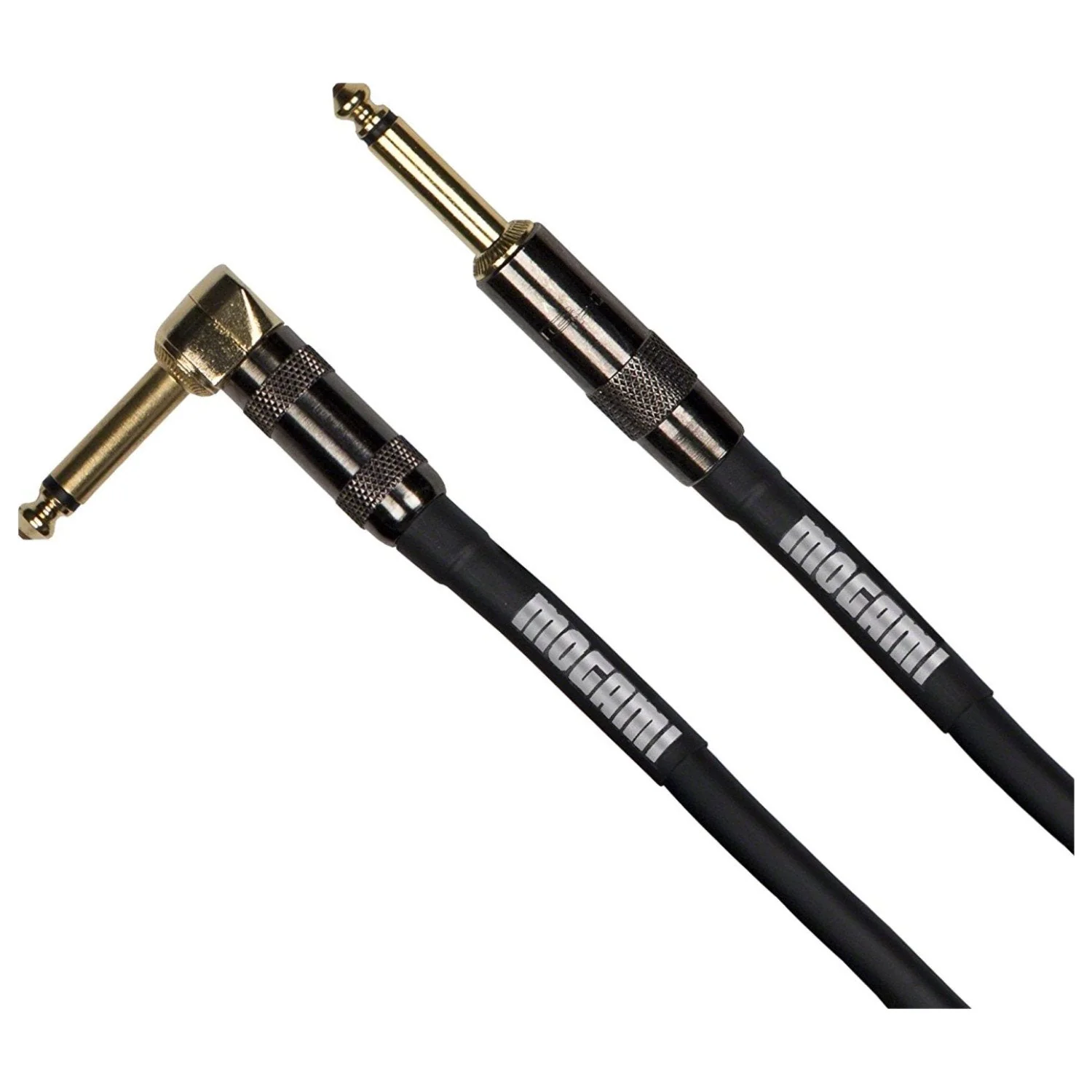 Mogami PLATINUM GUITAR-06R Instrument Cable, Gold 1/4" TS Right Angle to Straight Plug, 6 ft. 6 Foot - Image 3