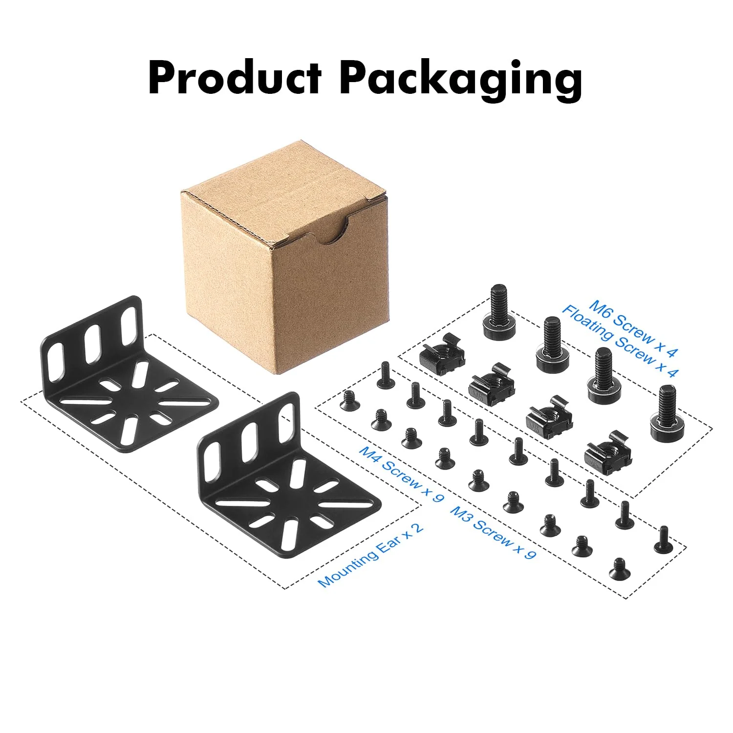 MokerLink Rack Mount Kit for 17.3 inch Wide Switches, Adjustable Hole Distance, Universal Kit, Compatible for Most Cisco, NETGEAR, Dell, D-Link, Linksys, HP, TRENDnet, Buffalo Tech Products - Image 4