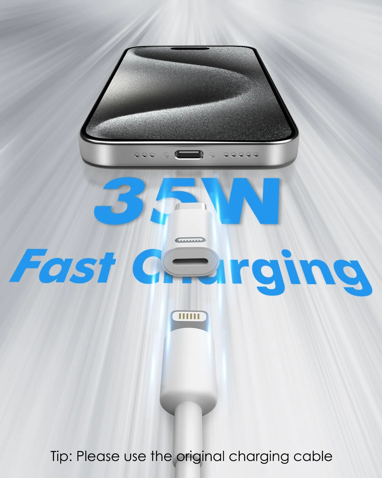 MoKo Lightning Female to USB C Male Adapter, 2 Pack USB-C to Lightning Adapter for iPhone 15/15 Pro/15 Pro Max/15 Plus, iPad Pro/Air, Support Fast Charging/Data Transfer, Not for Audio/OTG, White PD 2pack - Image 3