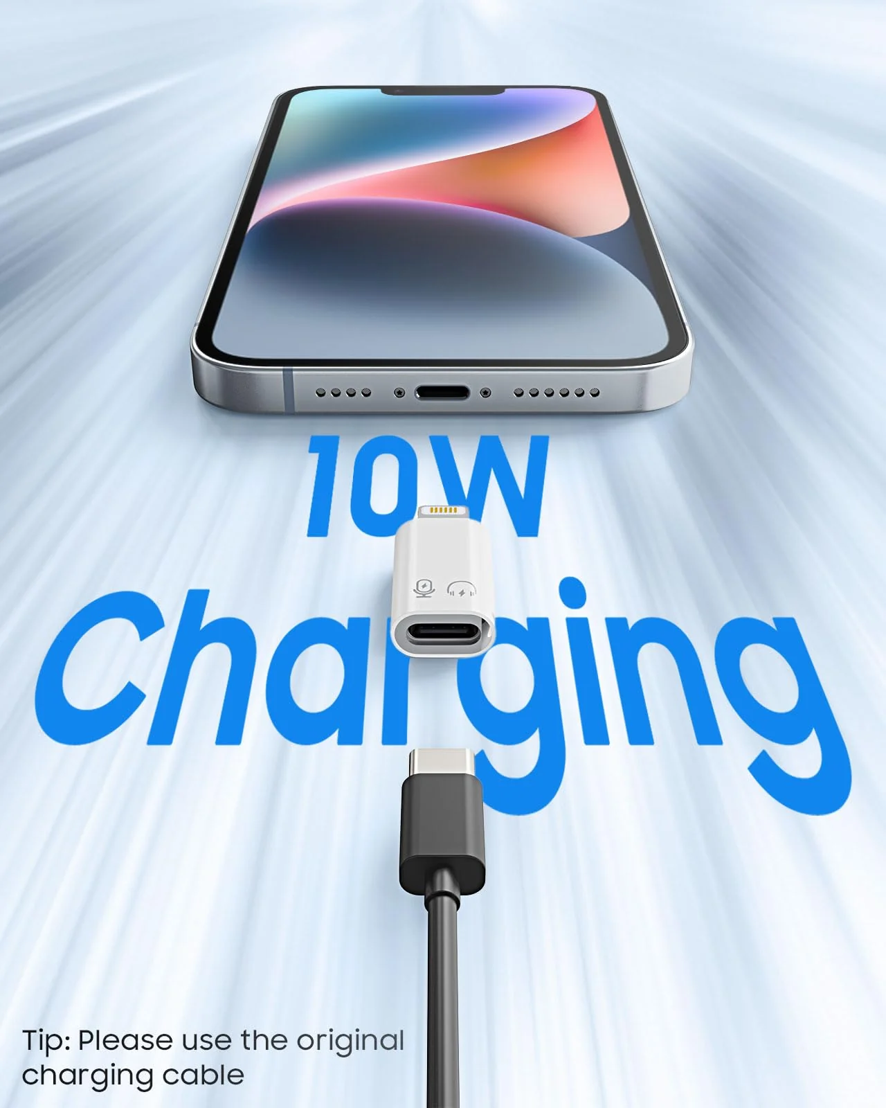 MoKo USB C Female to Lightning Male Adapter, Lightning Male to USB-A Female OTG Adapter Connector for iPhone 14/13/12/11 Pro Max/iPad/iPod/AirPods, Support 10W Fast Charging/Data Transfer/Audio White - Image 5