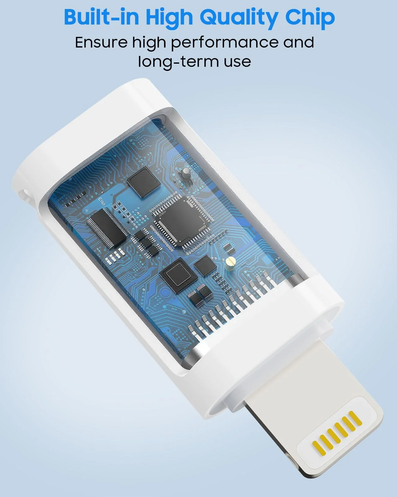 MoKo USB C Female to Lightning Male Adapter, Lightning Male to USB-A Female OTG Adapter Connector for iPhone 14/13/12/11 Pro Max/iPad/iPod/AirPods, Support 10W Fast Charging/Data Transfer/Audio White - Image 8
