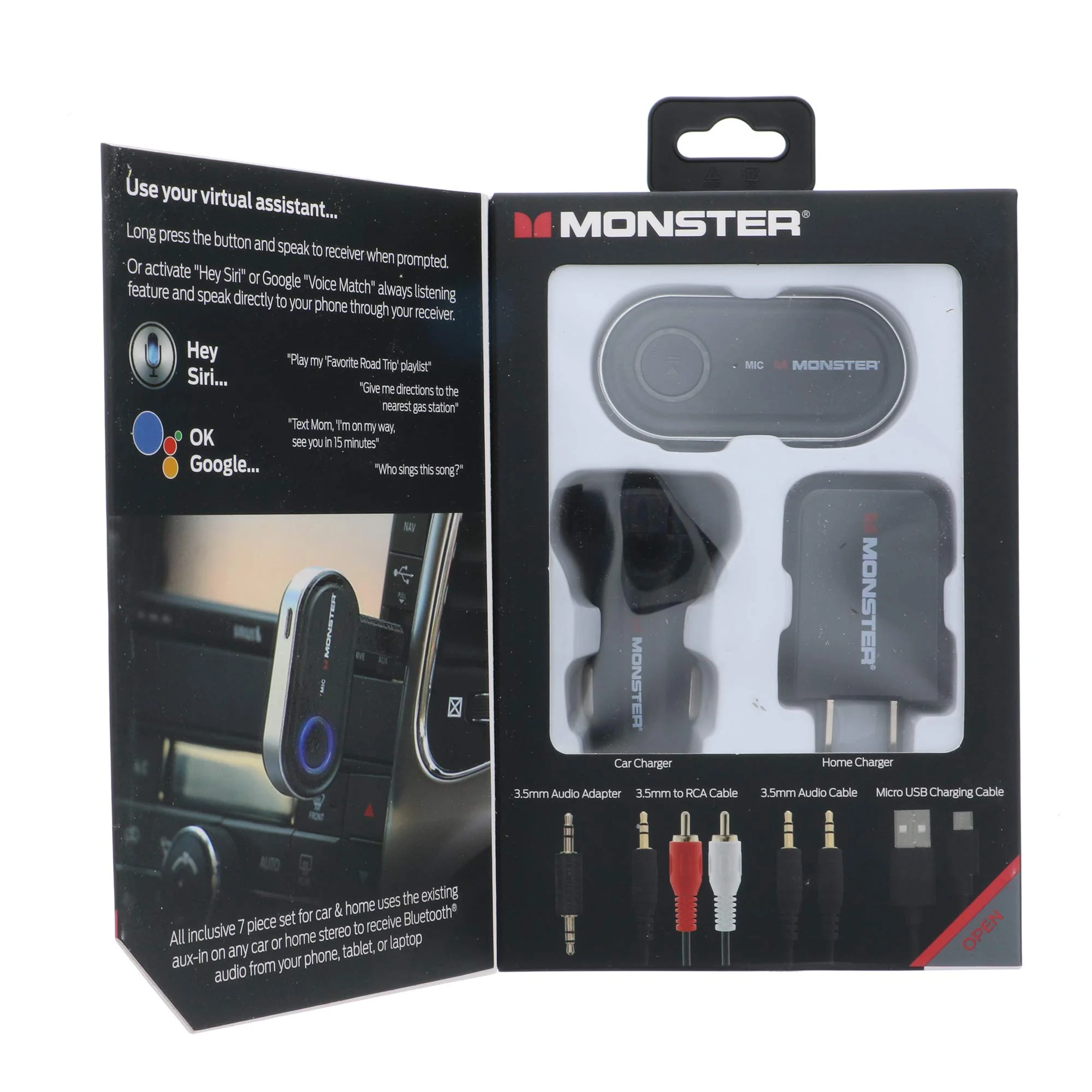 Monacor Audio Receiver Set, Black (MBA9-1009-BLK) - Image 3
