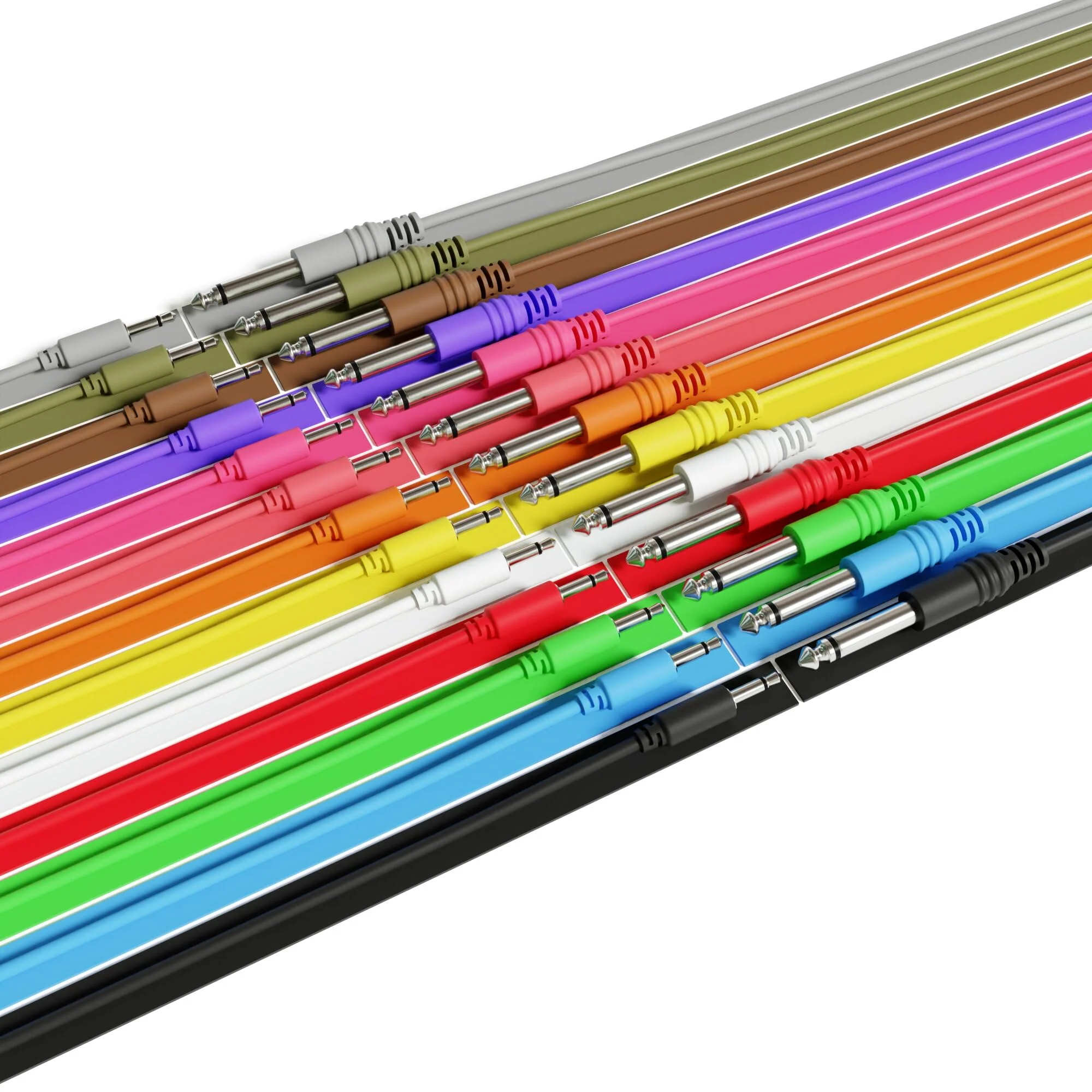 Mono Patch Cables - TS 3.5mm 1/8" to 6.35mm 1/4" [6A-Pack | 150 cm - 59.06"] 150 cm - 59.06" 6A-Pack - Image 6