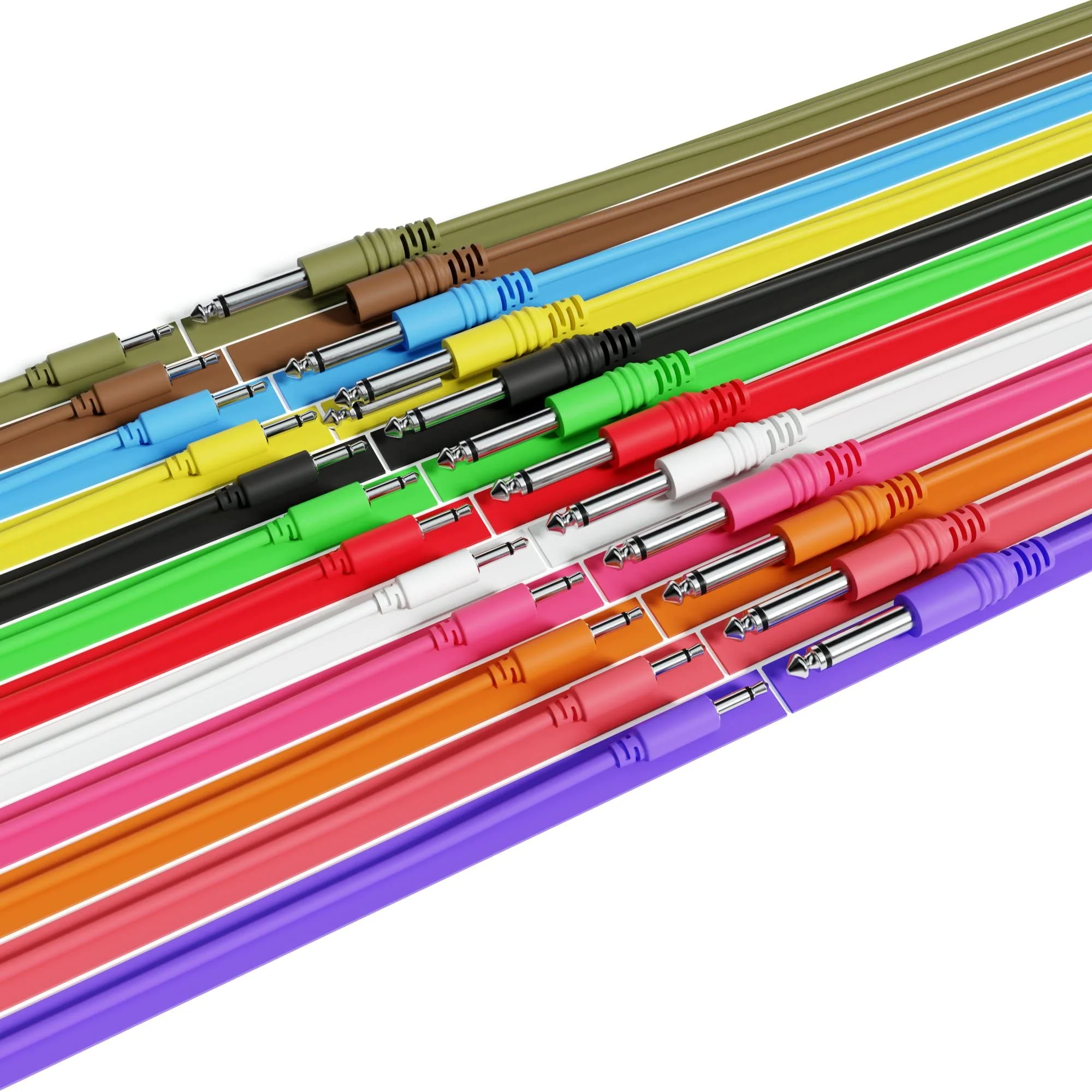 Mono Patch Cables - TS 3.5mm 1/8" to 6.35mm 1/4" [6A-Pack | 150 cm - 59.06"] 150 cm - 59.06" 6A-Pack - Image 7