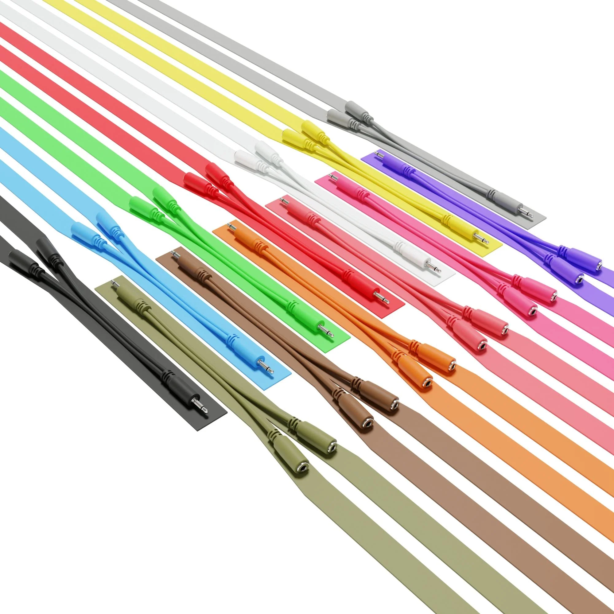 Mono Splitter Y Patch Cables - TS 3.5mm 1/8" Eurorack Synth Synthesizer [13-Pack] 13-Pack - Image 5
