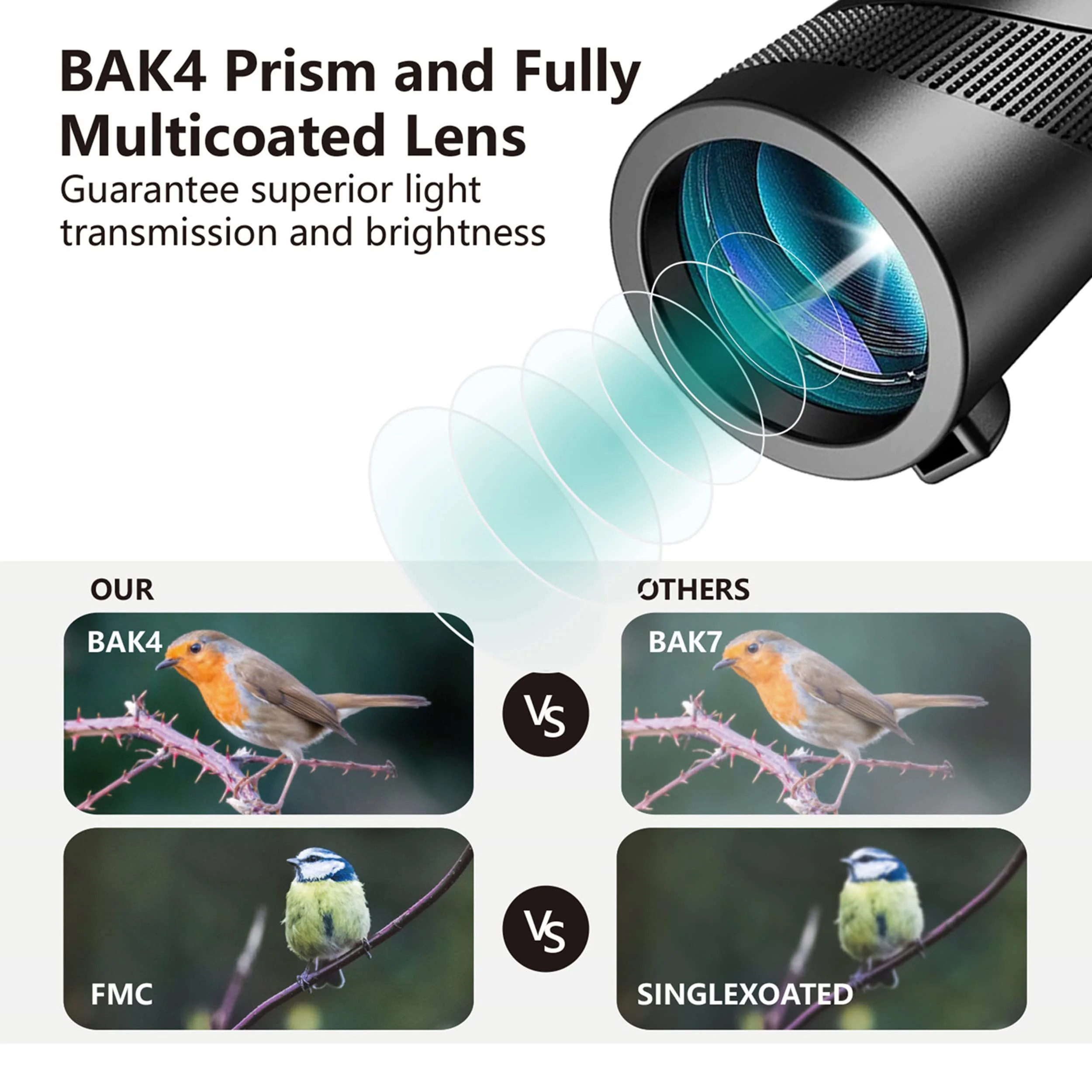Monocular-Telescope High Powered for Smartphone Monoculars 80x100 for Adults High Definition Monocular Telescope for Stargazing Hunting Wildlife Bird Watching Travel Camping Hiking - Image 3