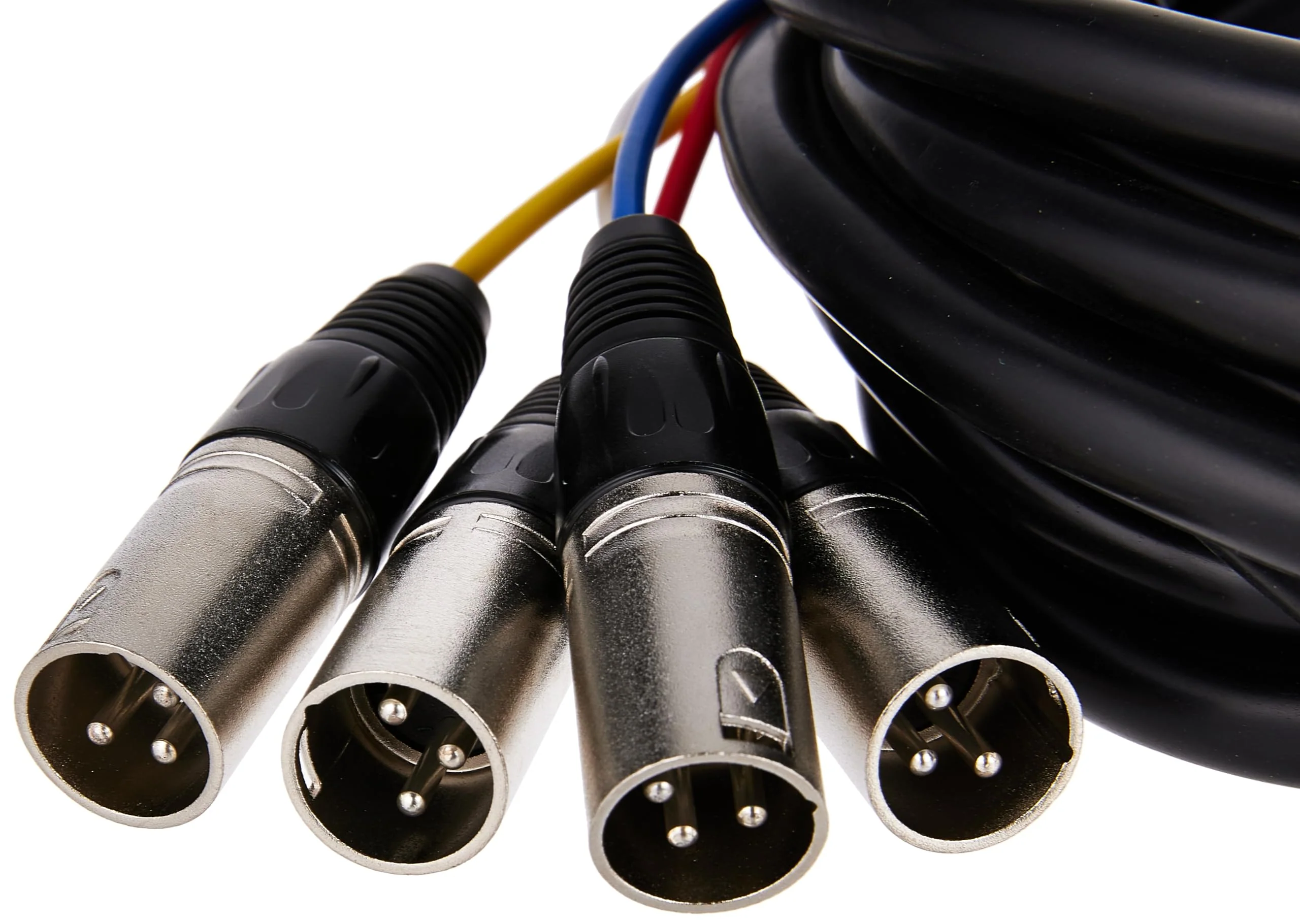 Monoprice 4-Channel XLR Male to XLR Female Snake Cable - 20 Feet - Black/Silver, Metal Connector Housings, Plastic and Rubber Cable Boots - Image 4