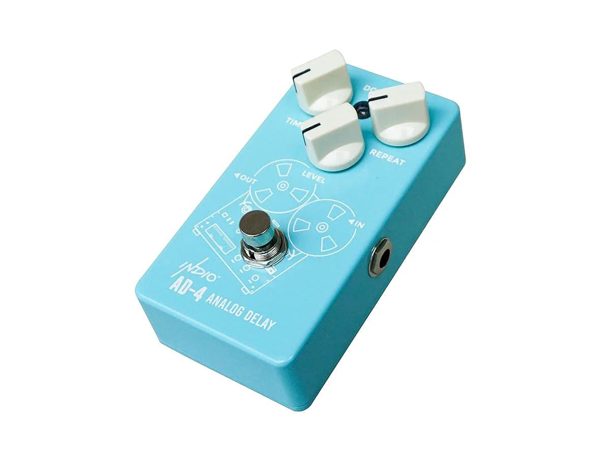 Monoprice Indio Series Vintage Analog Delay Guitar Effect Pedal, AD-4 True Bypass - Blue - Image 2
