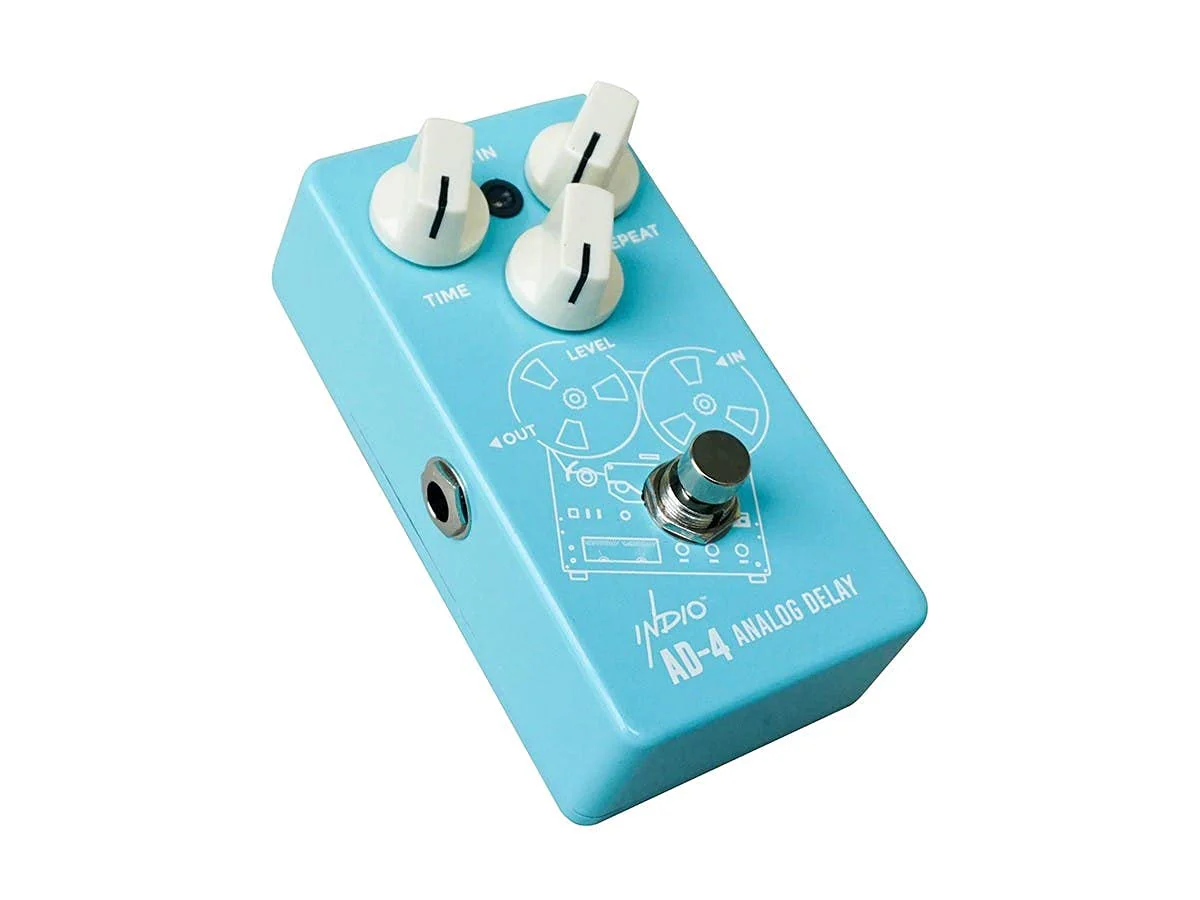 Monoprice Indio Series Vintage Analog Delay Guitar Effect Pedal, AD-4 True Bypass - Blue - Image 3
