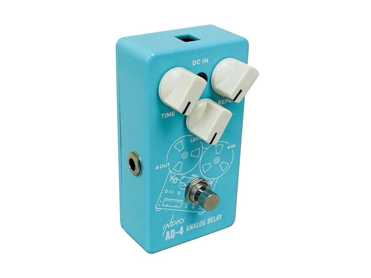 Monoprice Indio Series Vintage Analog Delay Guitar Effect Pedal, AD-4 True Bypass - Blue - Image 4