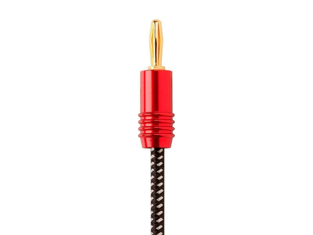Monoprice Premium Braided Speaker Wire 14AWG - With Gold Plated Banana Plug Connectors - Affinity Series, 2 Pack, 6 Feet - Image 2