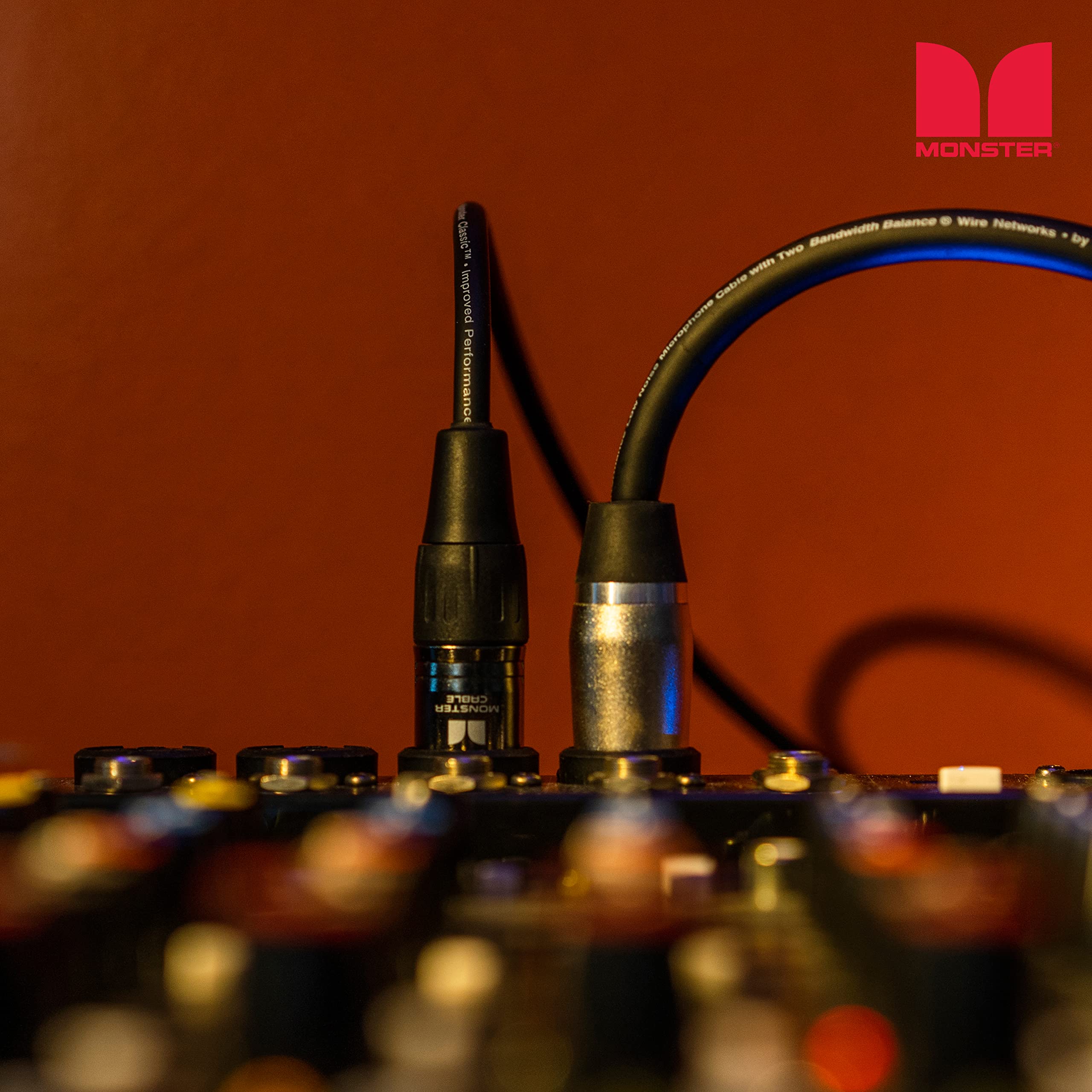 Monster Prolink Performer 600 Microphone Cable - Engineered with Custom XLR Connectors, Microfiber Dielectric, Duraflex Jacket, and Carbon Polymer Shielding, 20 ft. Cable - Image 7