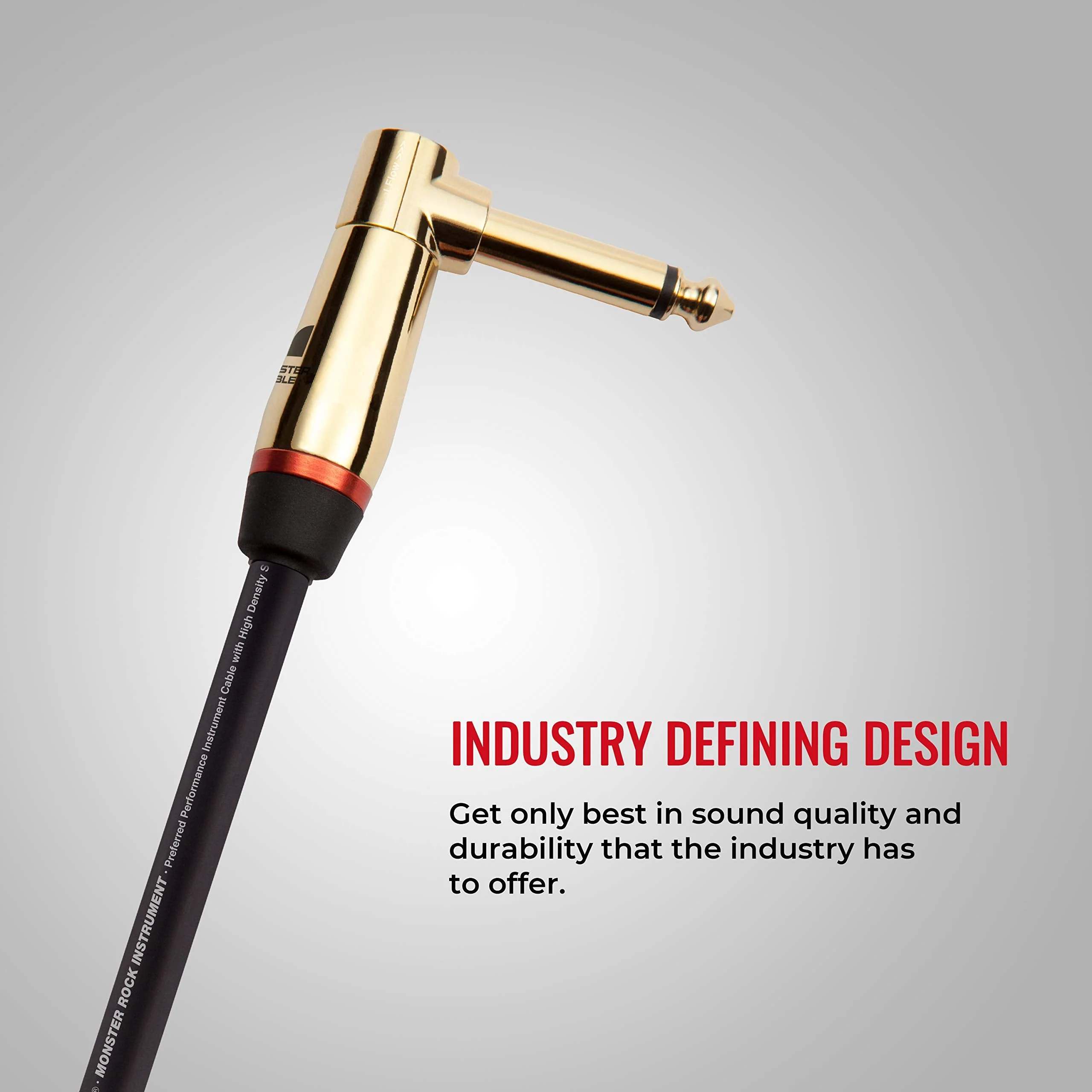 Monster Prolink Rock Instrument Cable - 8 in Right Angle to Right Angle for Electric Guitar - 95% Copper Braided Shielded - Image 4