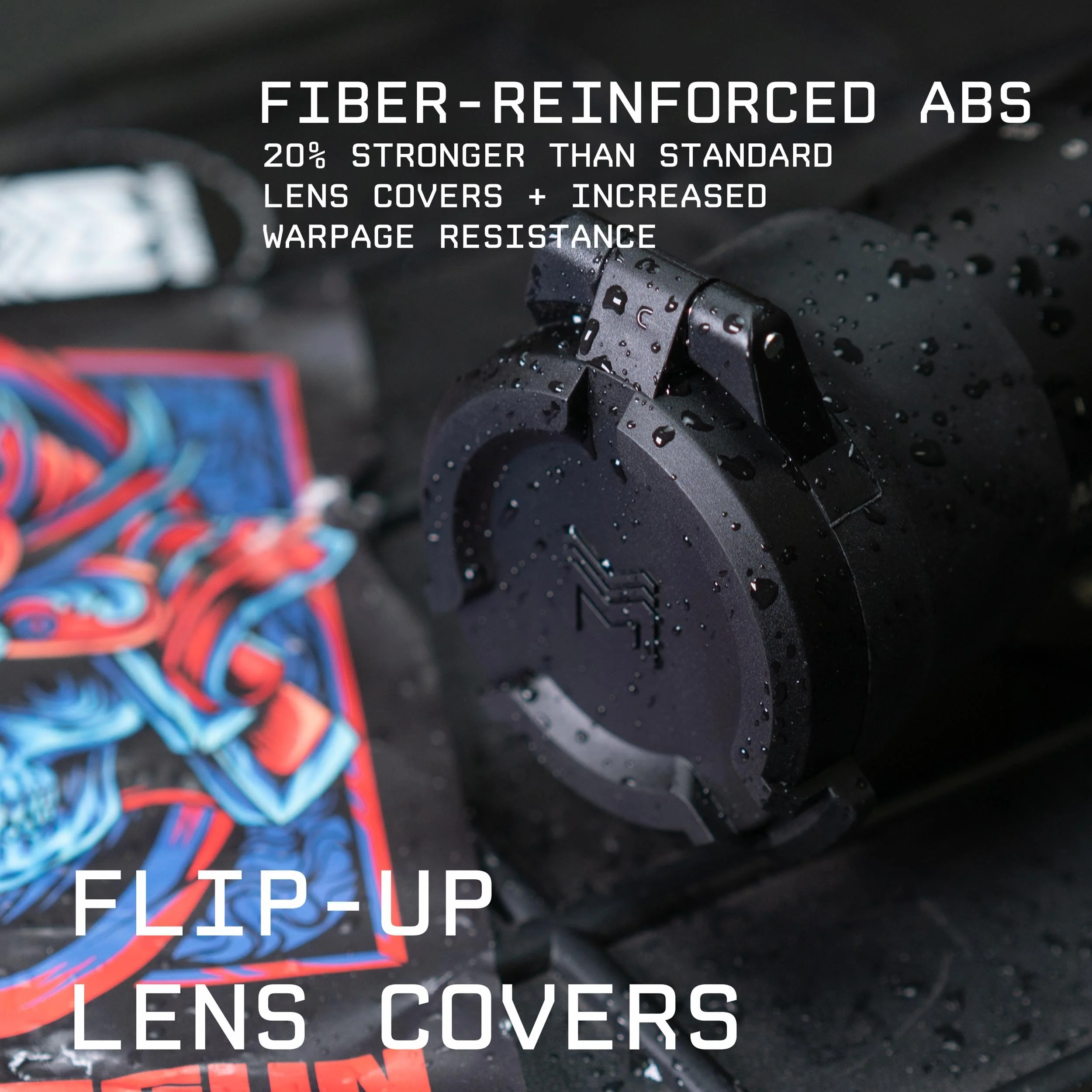 Monstrum Pro Series Flip-Up Scope Lens Cover with Detachable Honeycomb ARD 49-54 mm outside diameter - Image 3