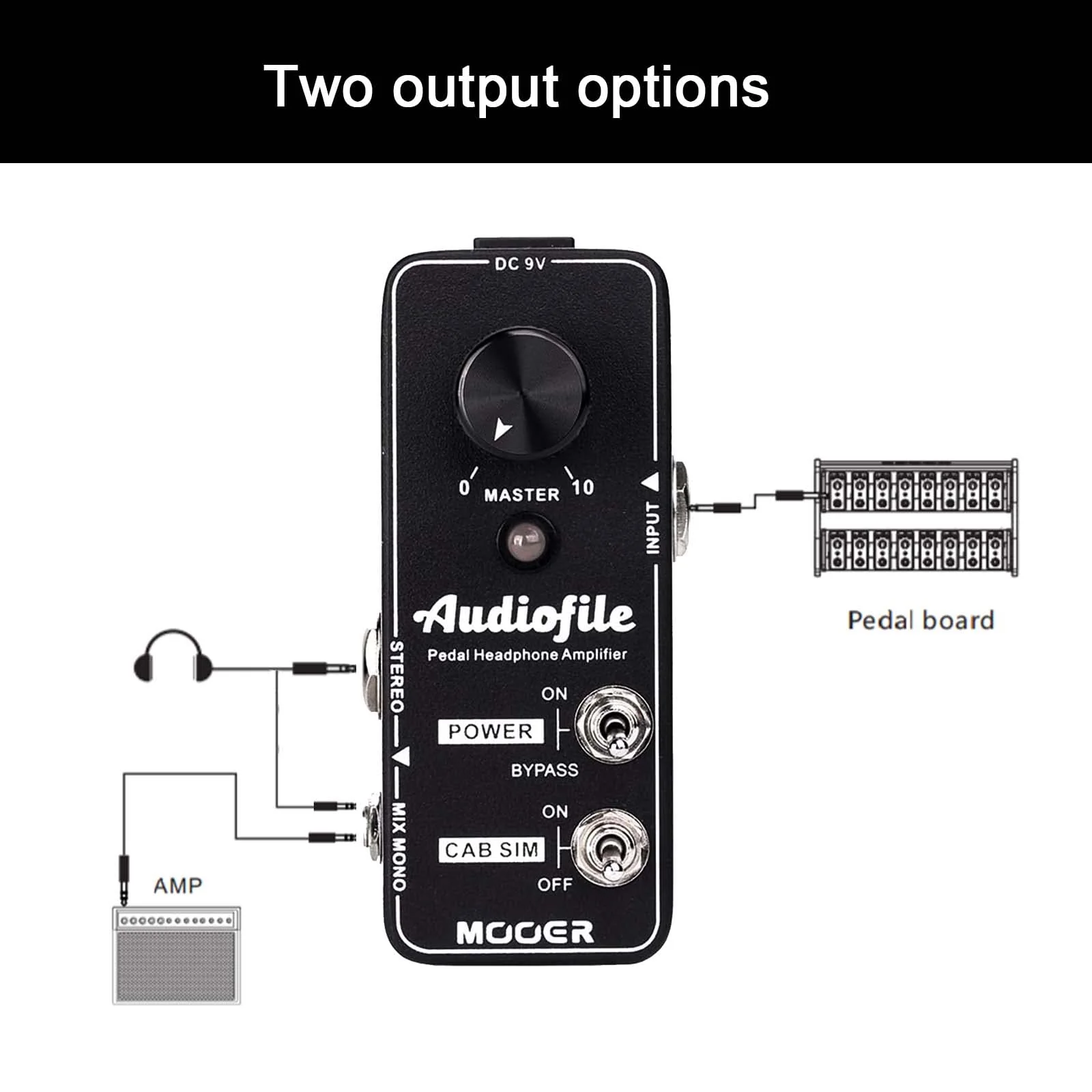 MOOER Audiofile Guitar Headphone Amp Analog, Access to Effects Circuits, Buffer/Clean Boost for Electric Guitar/Bass - Image 5