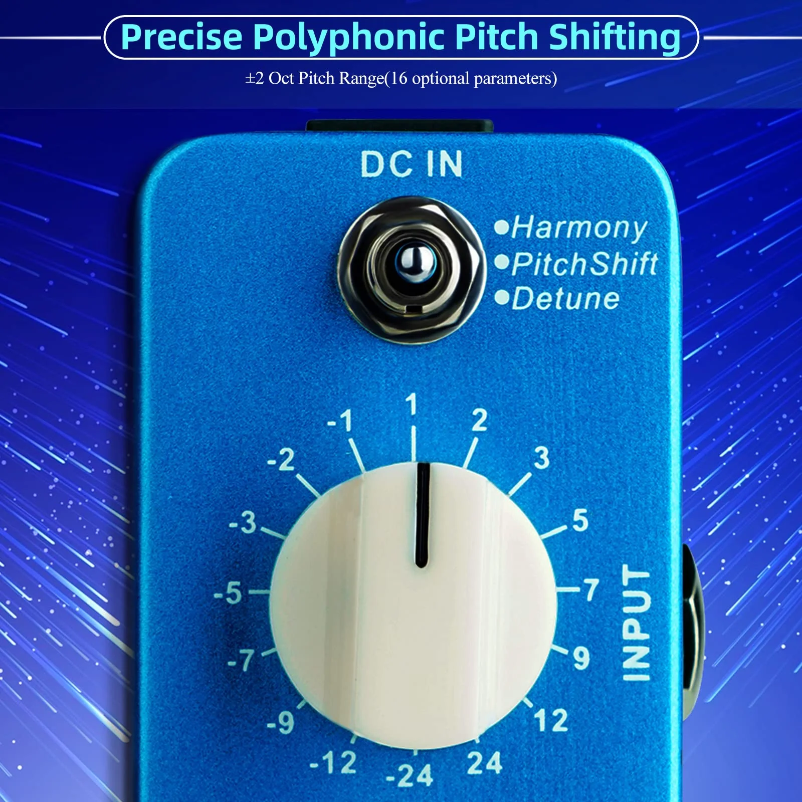 Mooer Drop Pitch Harmonizer Guitar Effect Box - MPS1 Octave Pitch Box Guitar Harmonizer Pedal with True Bypass - Image 3