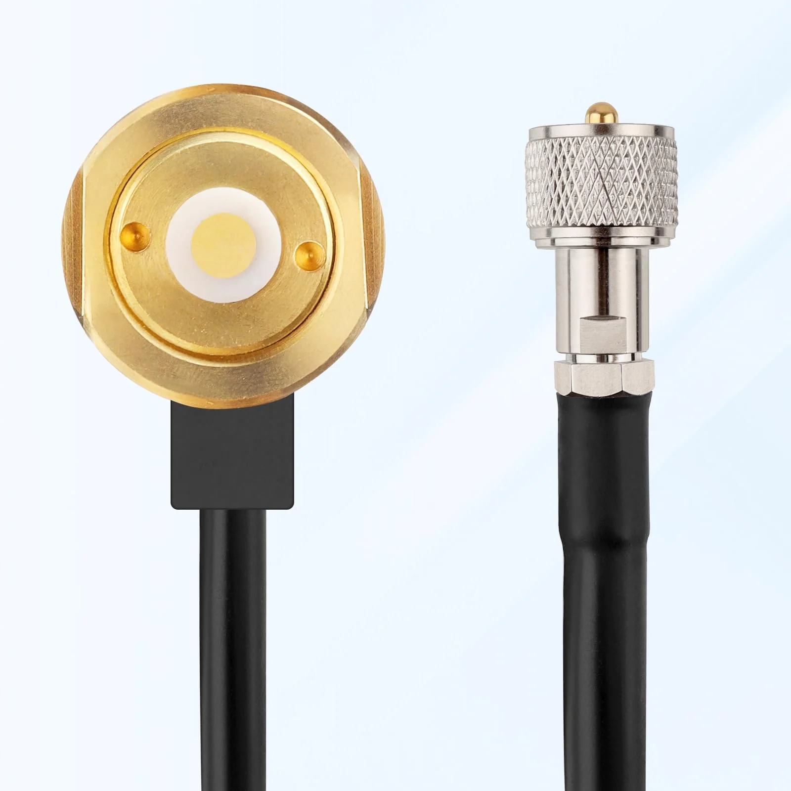 MOOKEERF NMO Antenna Cable,10FT Low Loss RG58 Coaxial CB Antenna Cable Extension with NMO and Removable UHF PL259 Male Connector for VHF/UHF/CB Radio 10FT - Image 2