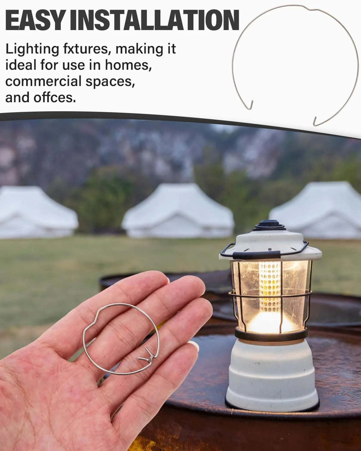 MOPZIJA Pack of 30 Snap Ring for GU10 MR16 Diameter Downlight Retaining Spring Rings Clips LED Halogen Lamp Holder 50 mm, Clamping Ring, Lamp Retaining Spring Clip, Snap Ring for Shaft - Image 4
