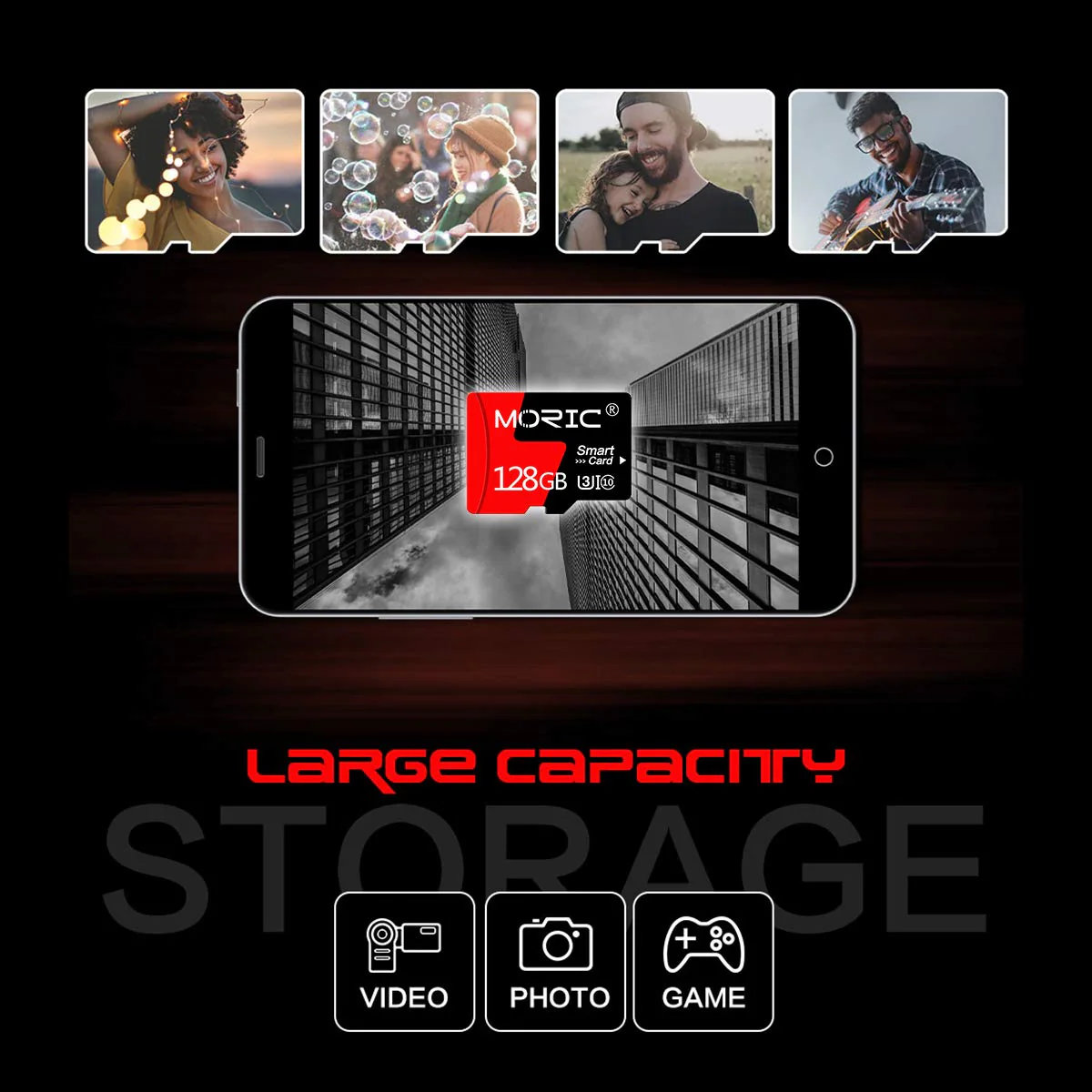 MORIC 2 Pack 128GB Micro SD Card with Adapter High Speed Memory Card,C10 A1 Memory TF Card for Camera/Dash Cam/Smartphone/Tablet/Drone 128GB*2 - Image 6
