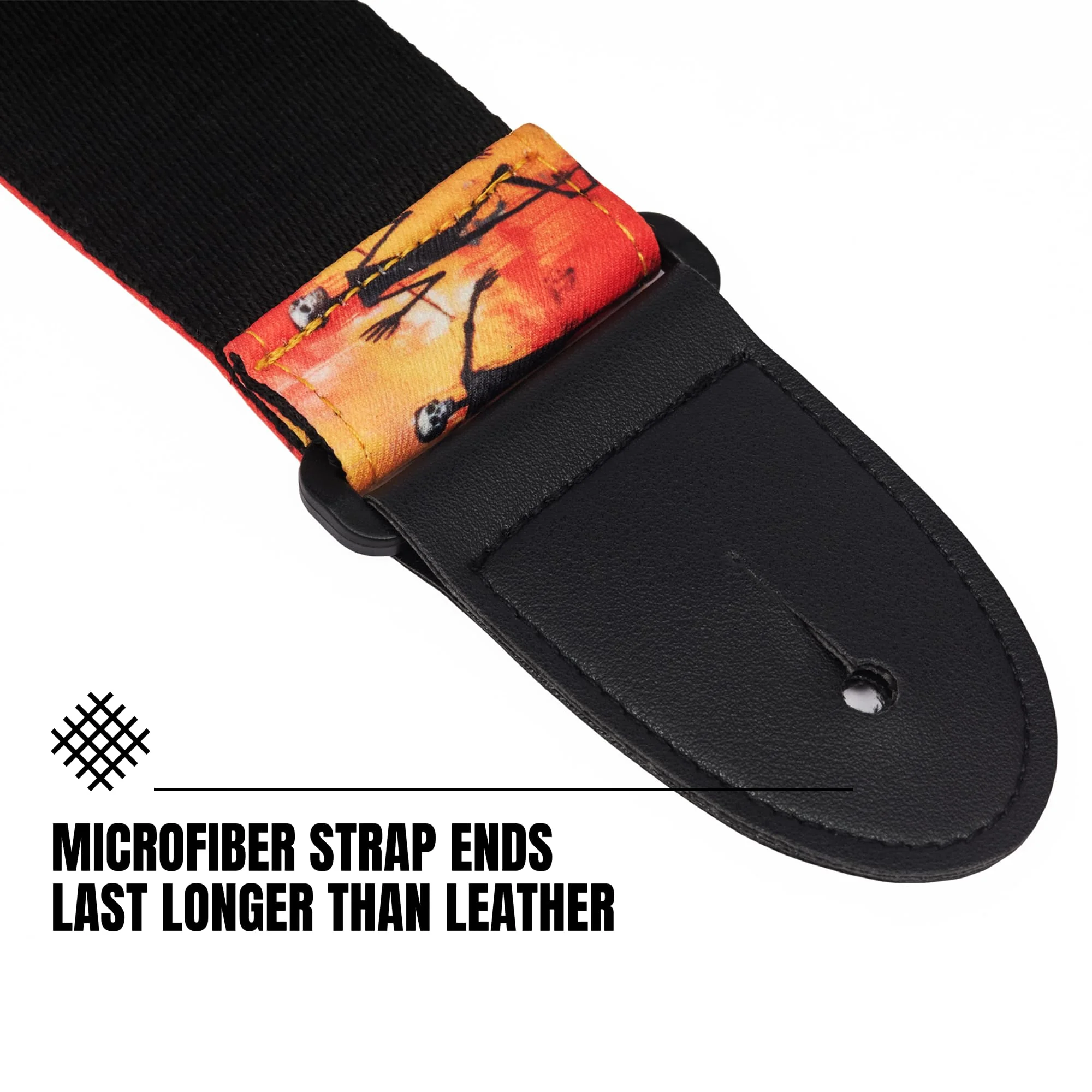 Morto Jacquard Guitar Strap – Adjustable Padded Fabric with Locks & Pick Holder for Electric, Acoustic, Bass – Unique Gift Standard - Image 2