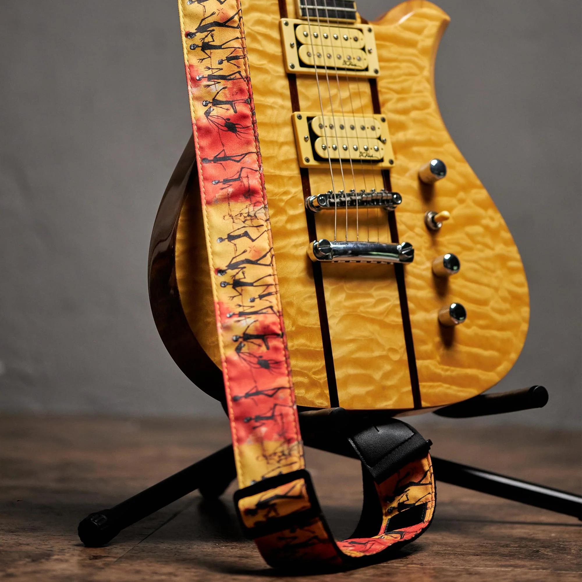 Morto Jacquard Guitar Strap – Adjustable Padded Fabric with Locks & Pick Holder for Electric, Acoustic, Bass – Unique Gift Standard - Image 7